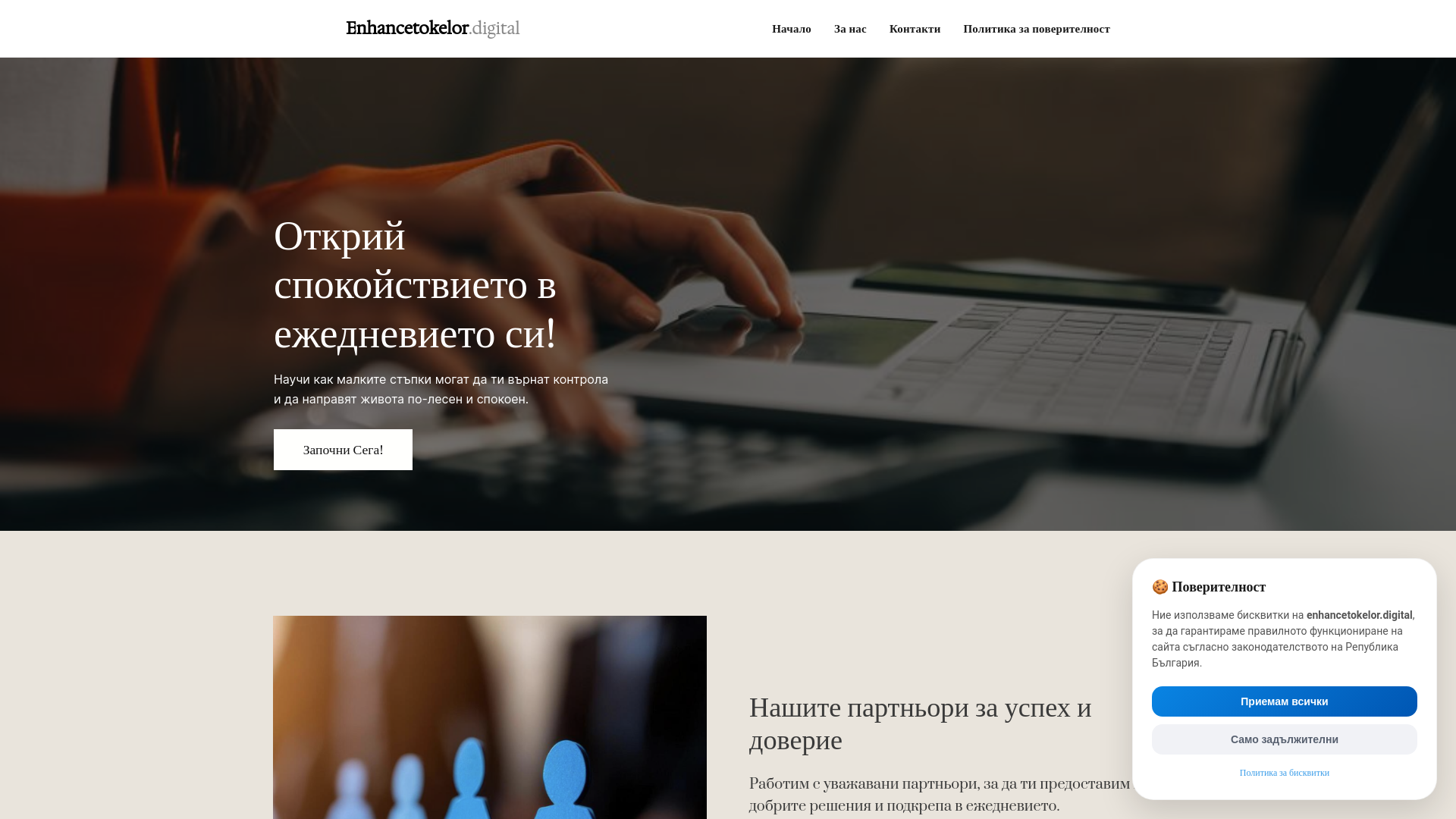 website screenshot of https://enhancetokelor.digital/