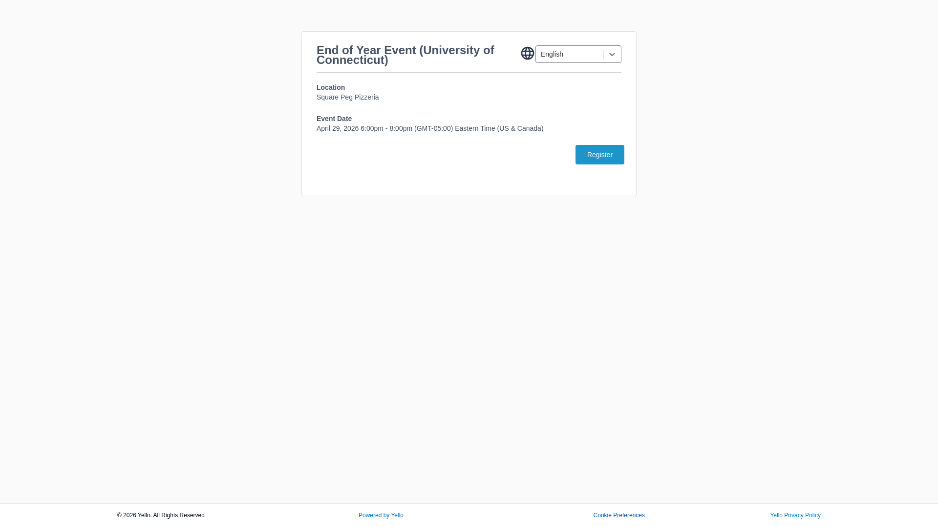 website screenshot of http://rtx.yello.co/app/collect/event/nFbOQFUfE1yTTKDsm1KKqA