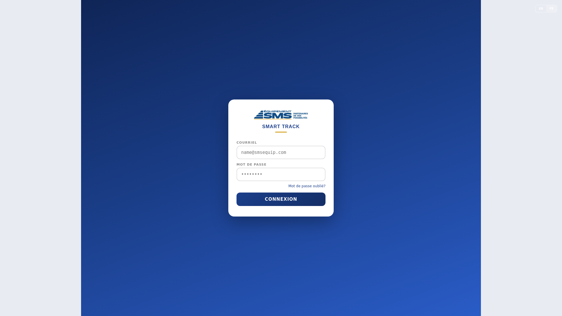 website screenshot of https://smssmarttrack.com/