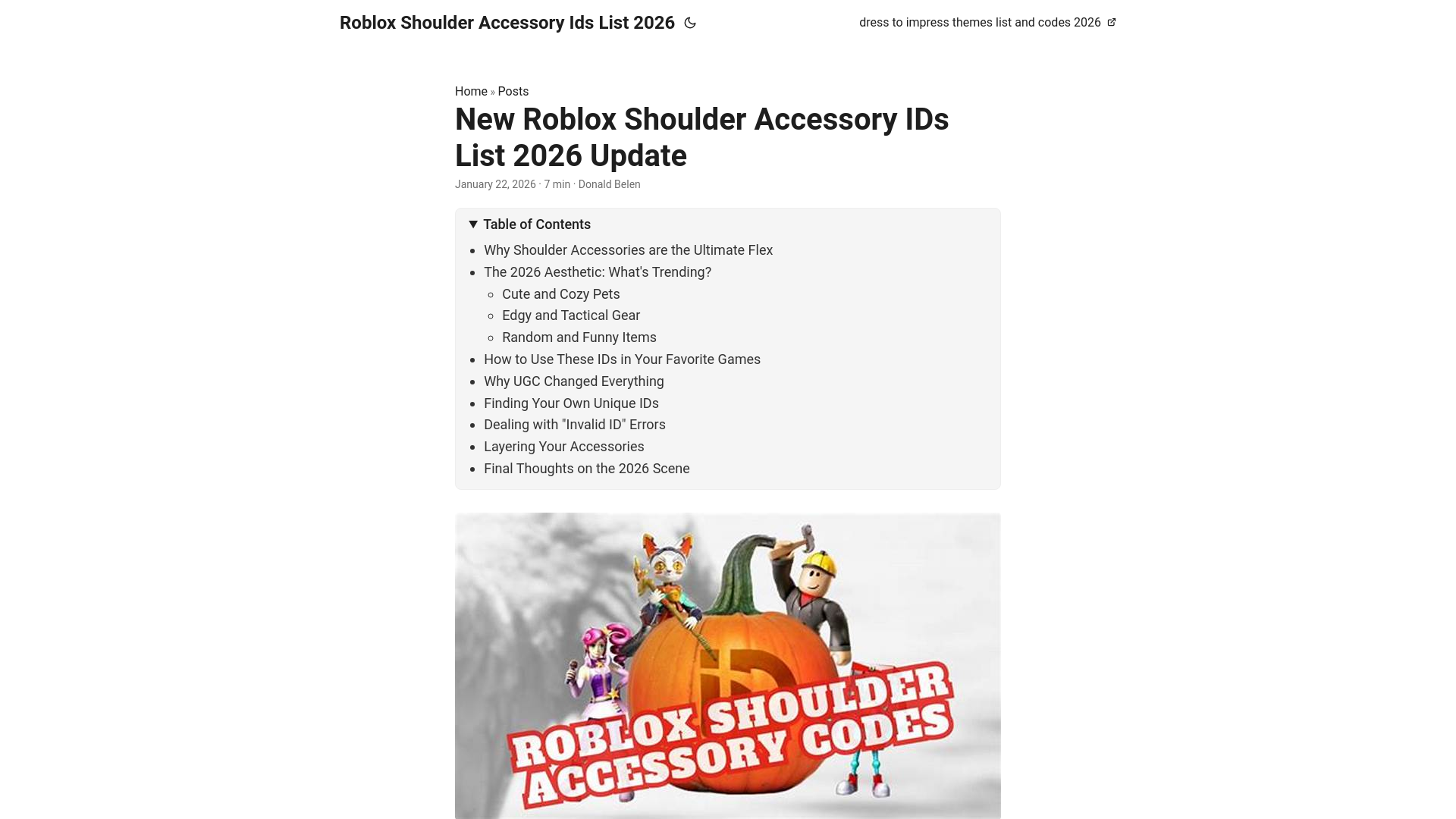 website screenshot of https://roblox-shoulder-accessory-ids-list-2026.pages.dev/