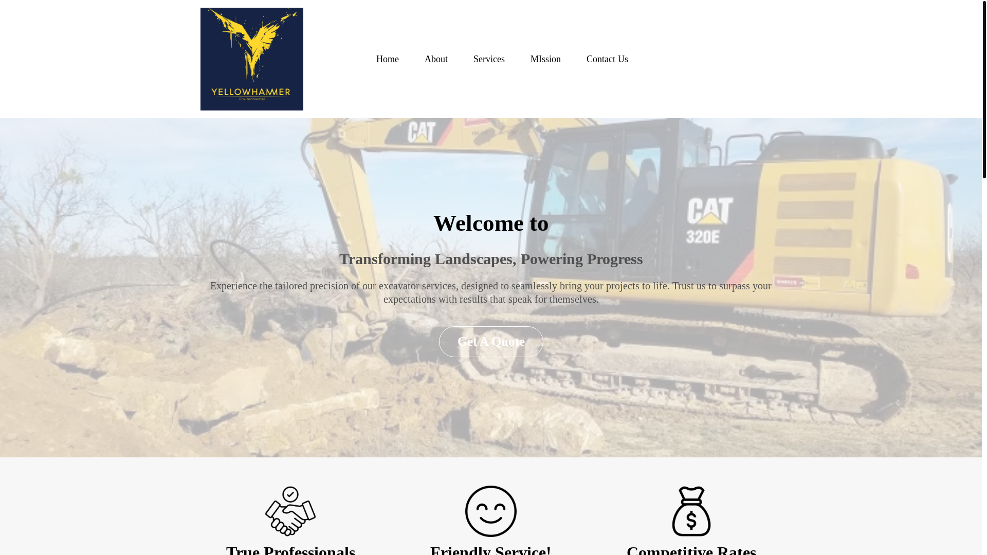 website screenshot of https://yellowhammerenvironmental.net/