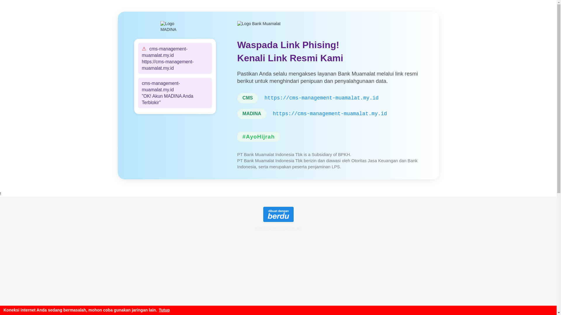 website screenshot of https://cms-management-muamalat.my.id/