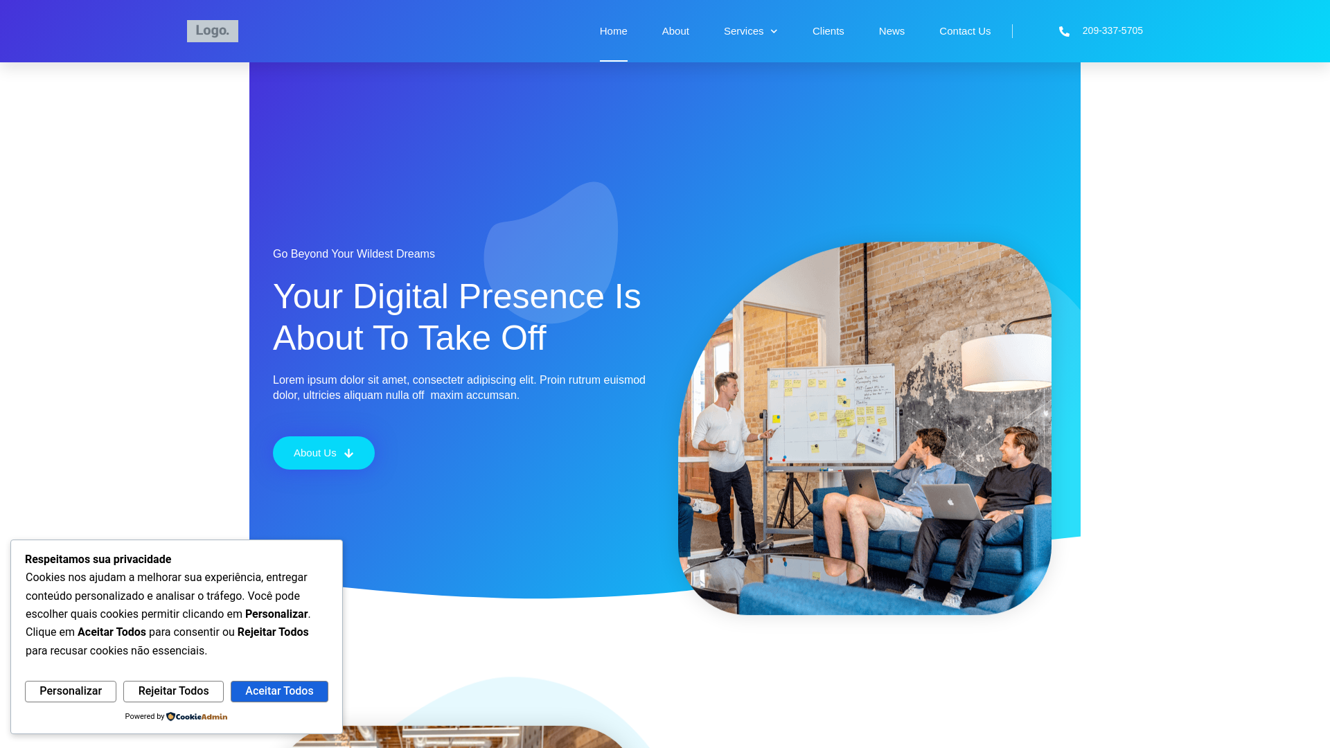 website screenshot of https://lumesolucoesdigitais.com.br/