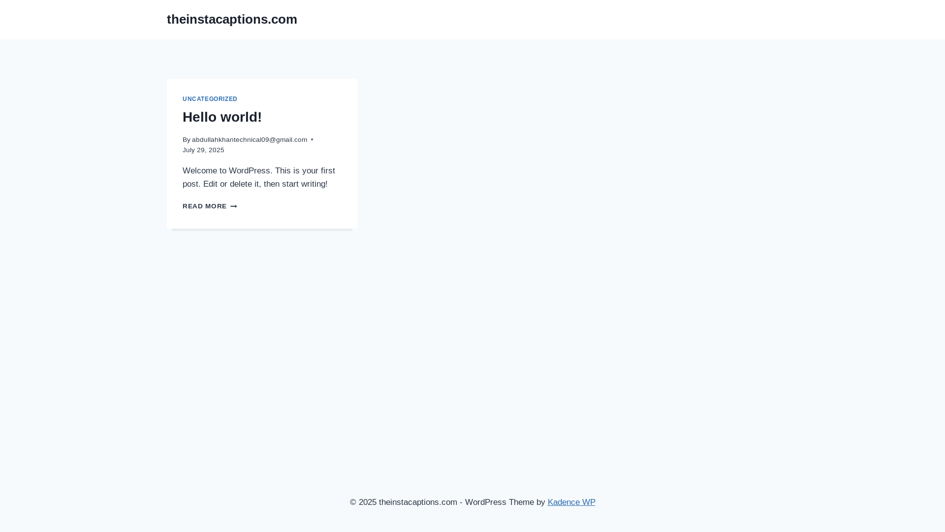 website screenshot of https://theinstacaptions.com/