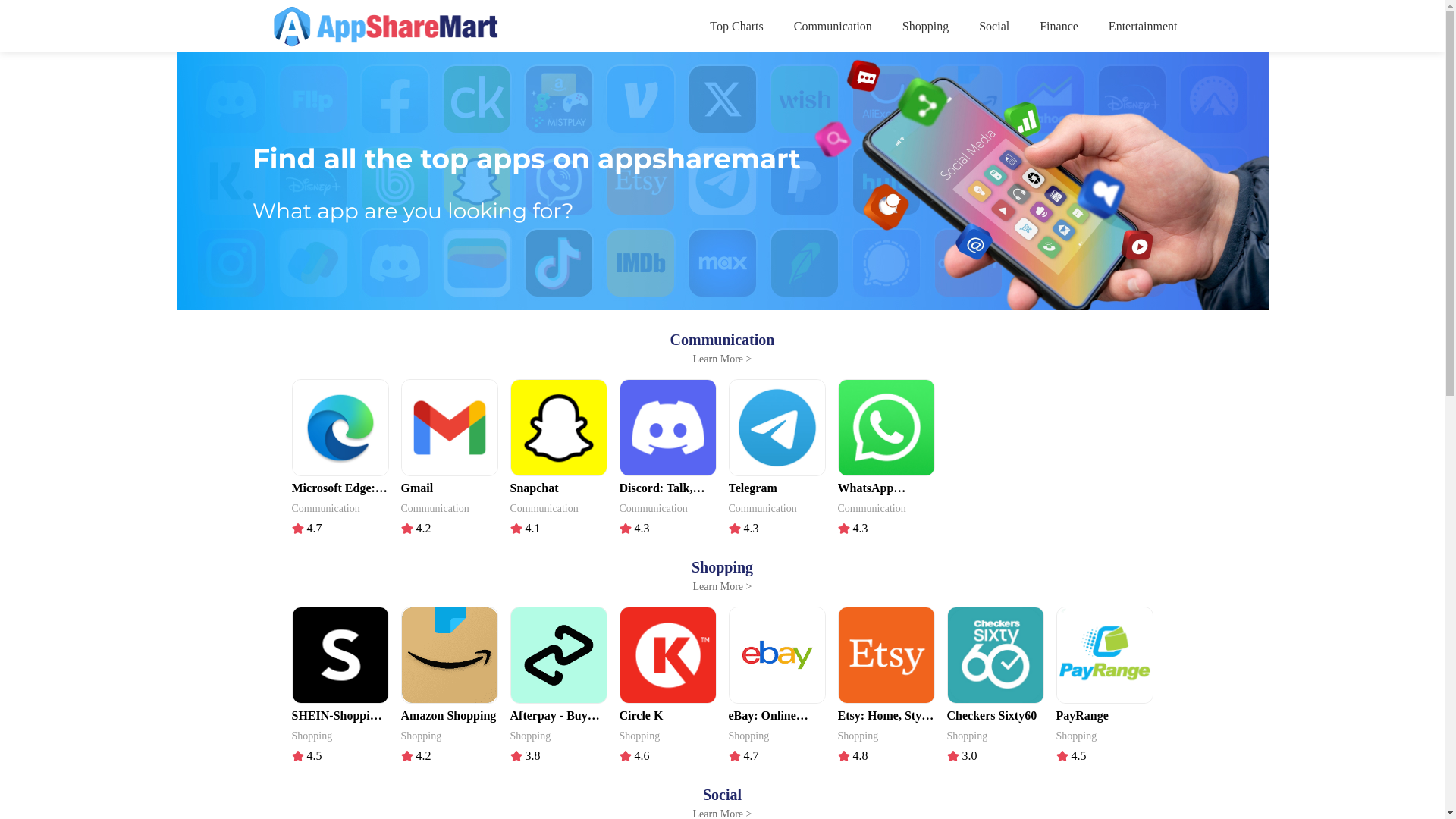website screenshot of https://appsharemart-com.pages.dev/