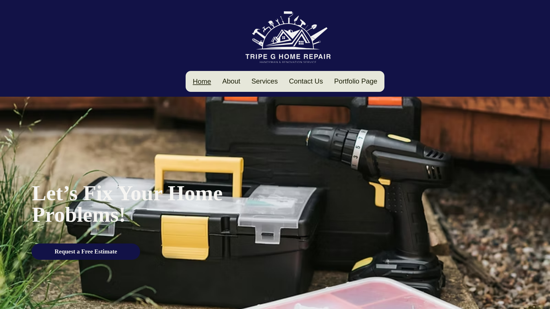 website screenshot of https://tripleghomerepair.com/