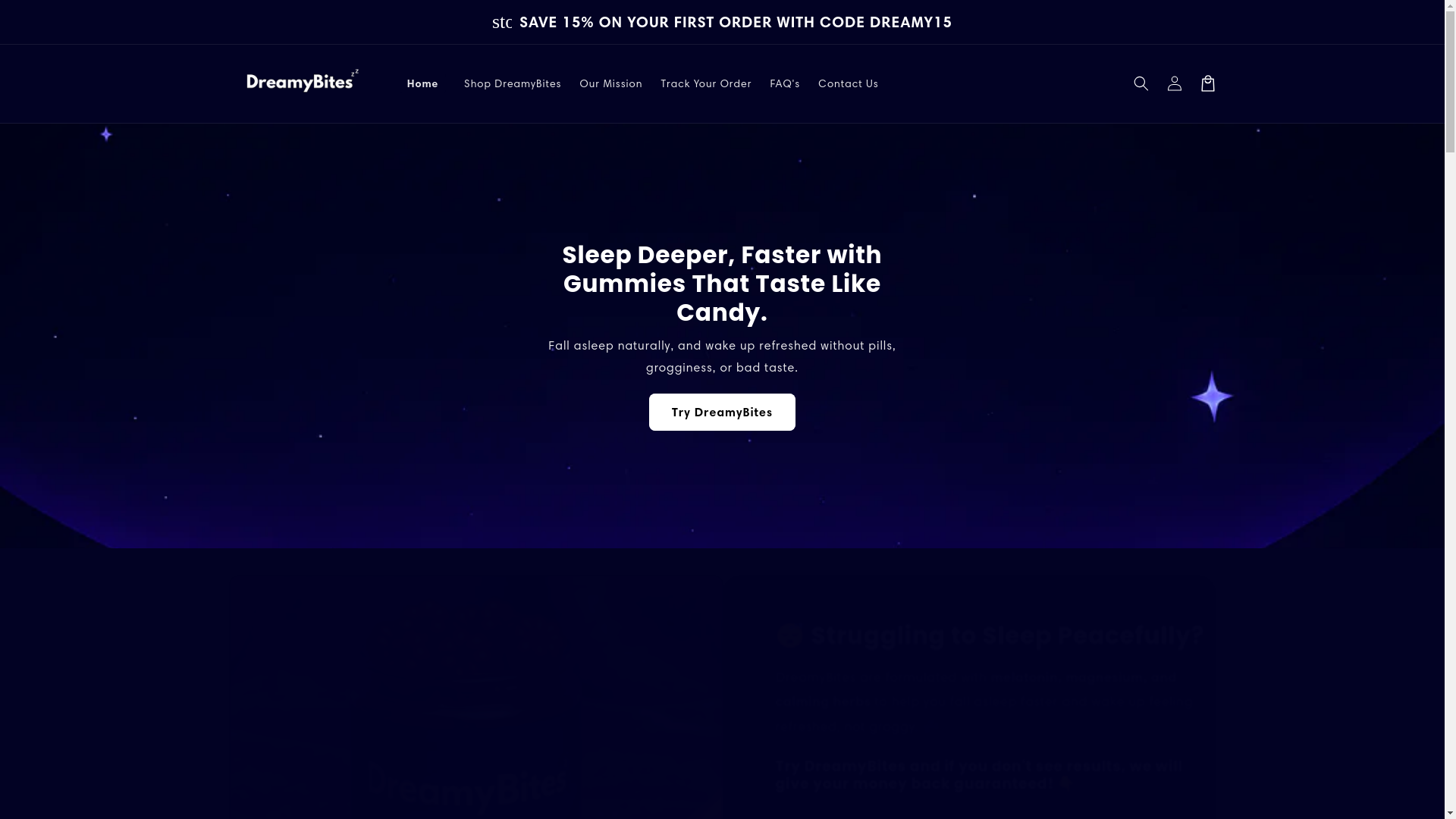 website screenshot of https://mydreamybites.com/