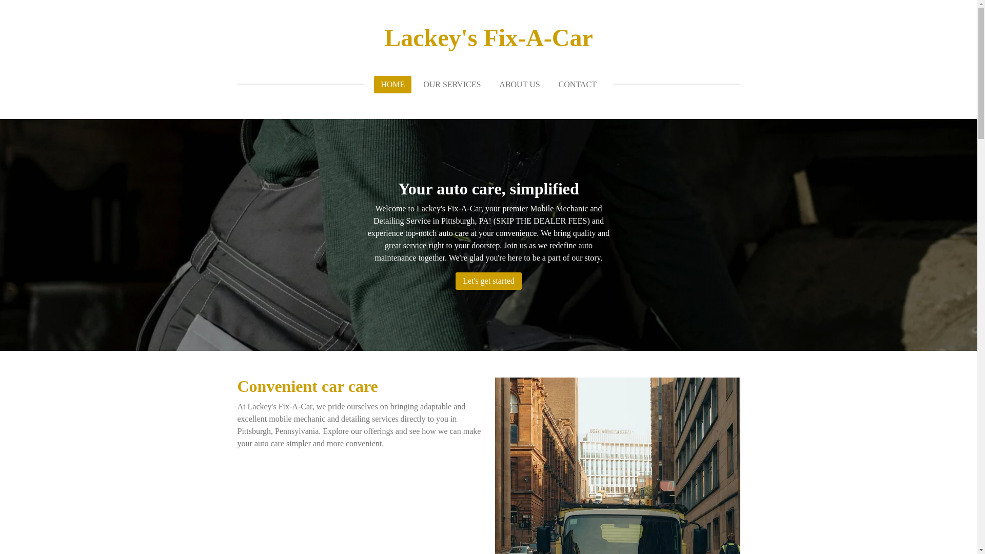 website screenshot of https://lackeys-fix-a-car.com/