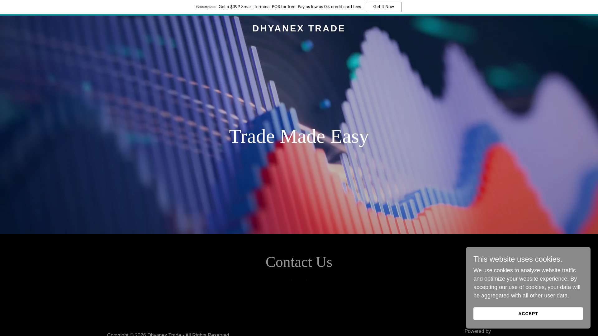 website screenshot of https://dhyanextrade.com/