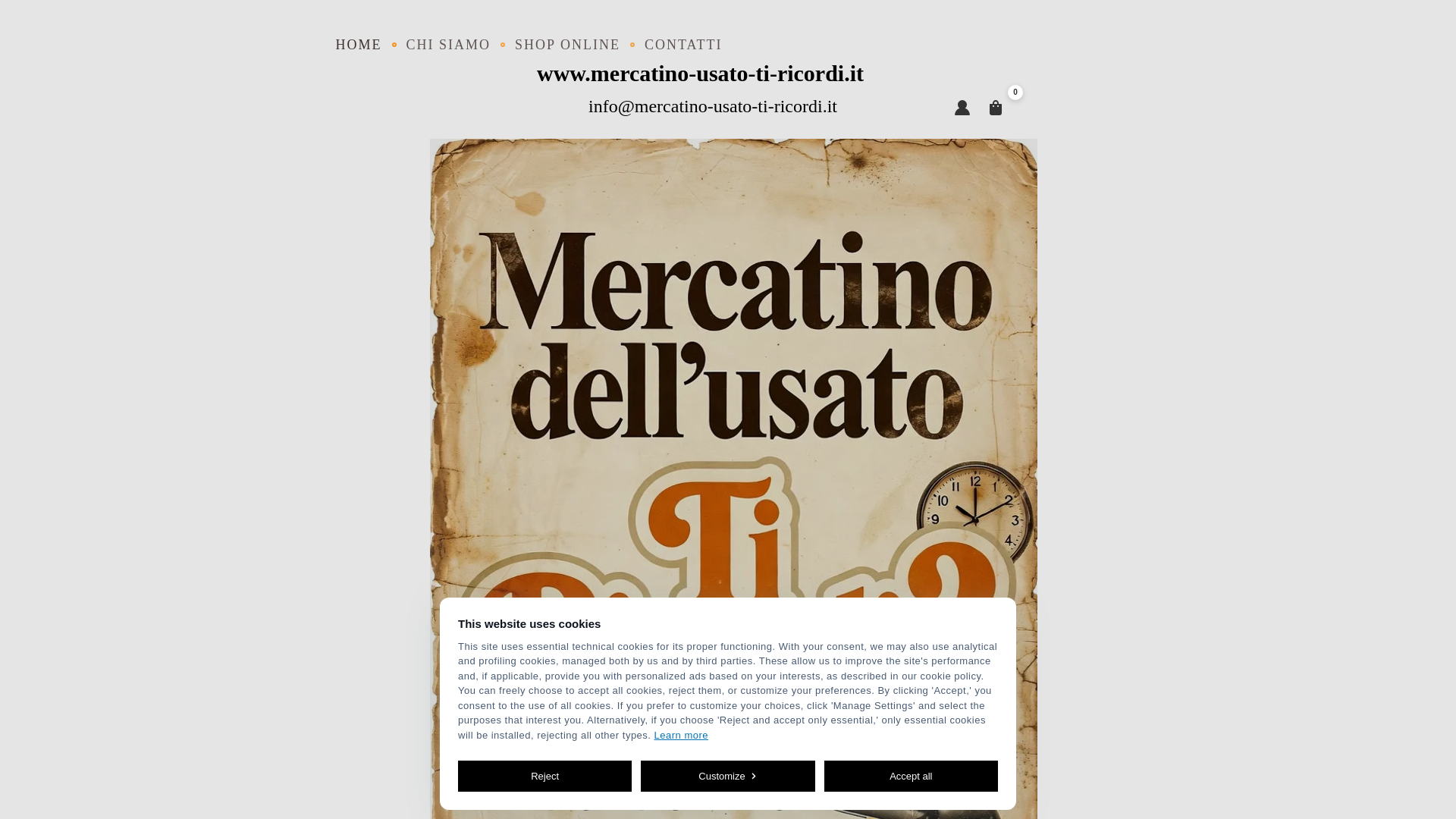 website screenshot of https://mercatino-usato-ti-ricordi.it