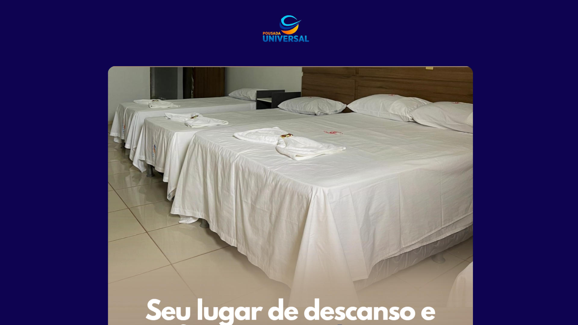 website screenshot of https://pousadauniversal.net.br/