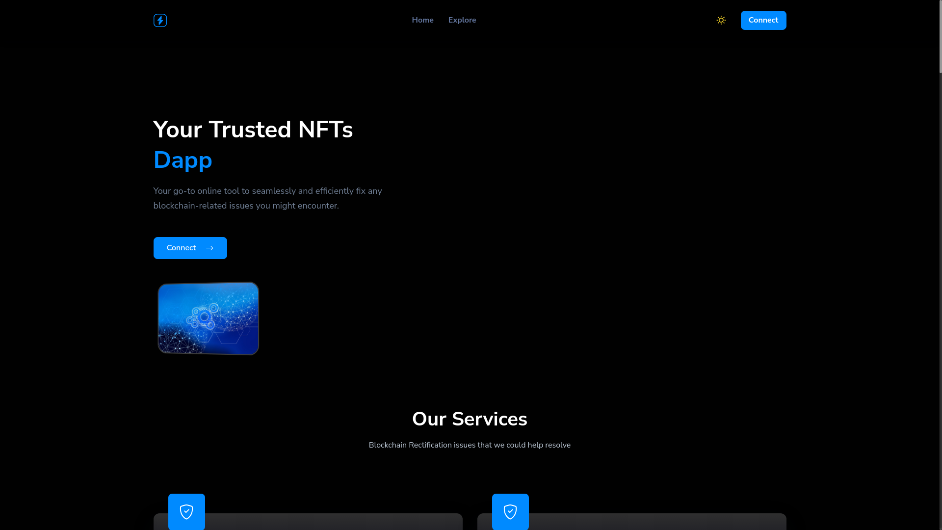 website screenshot of https://rpconnecthub.pages.dev/