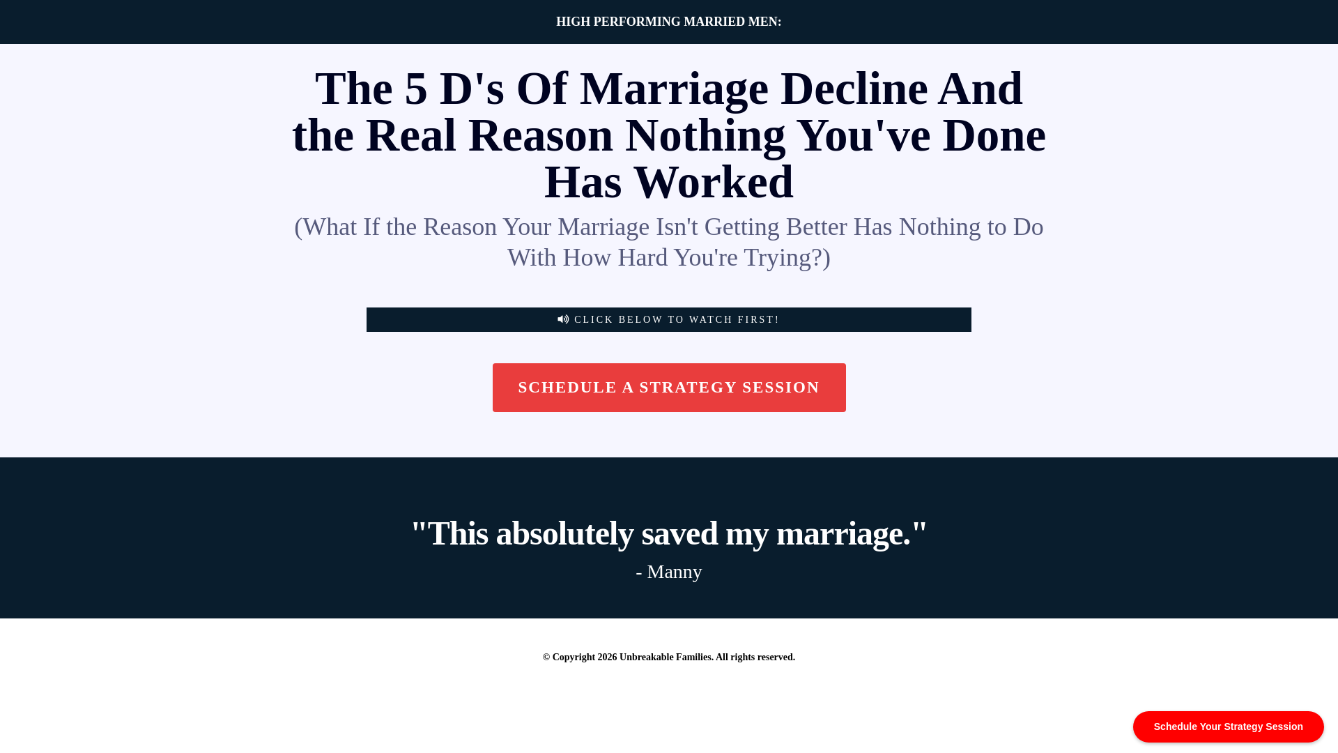 website screenshot of https://unbreakablefamilies.org