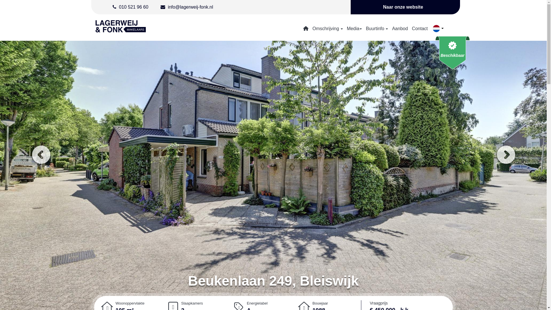 website screenshot of https://beukenlaan249.nl/