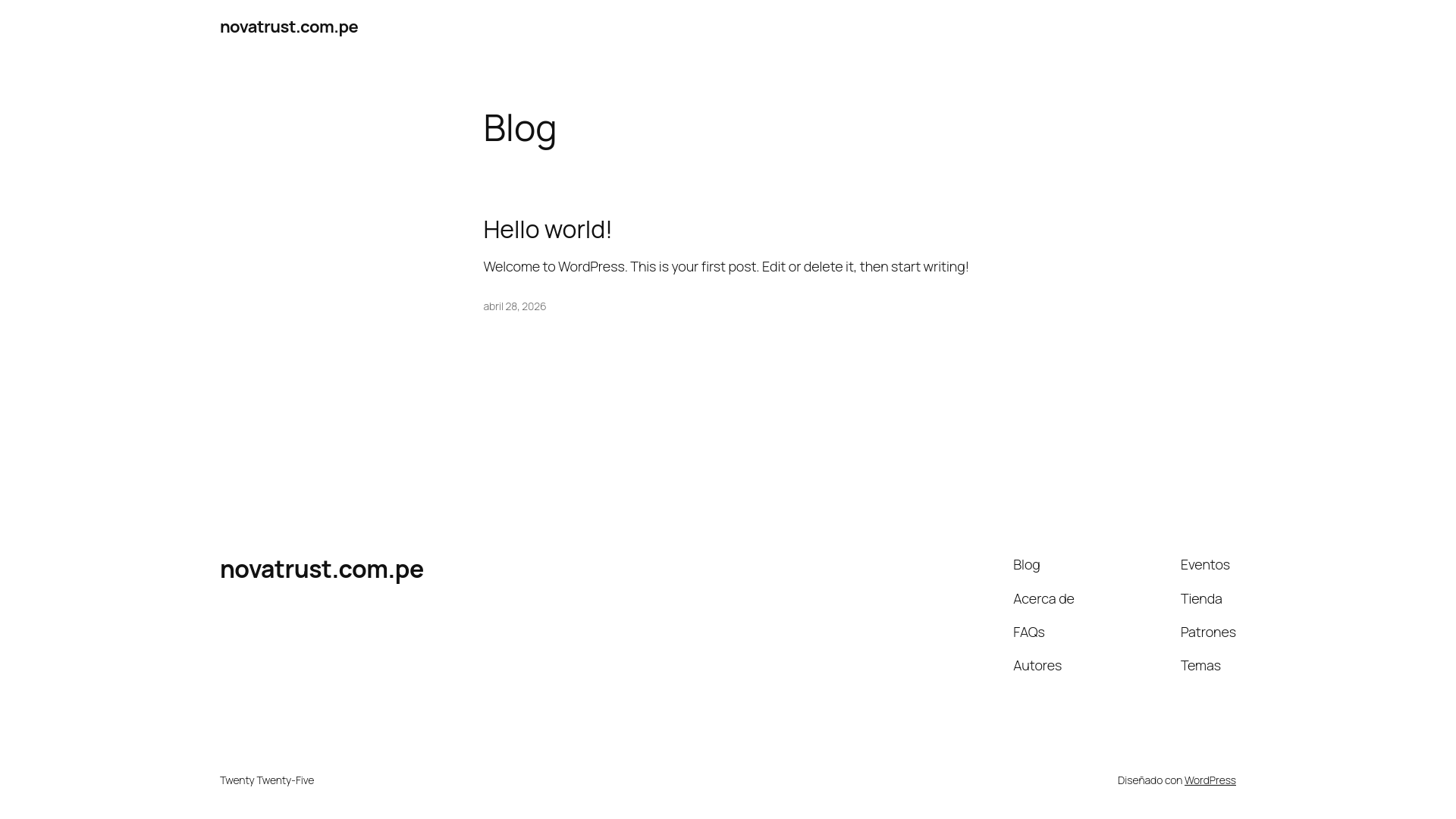 website screenshot of https://novatrust.com.pe/