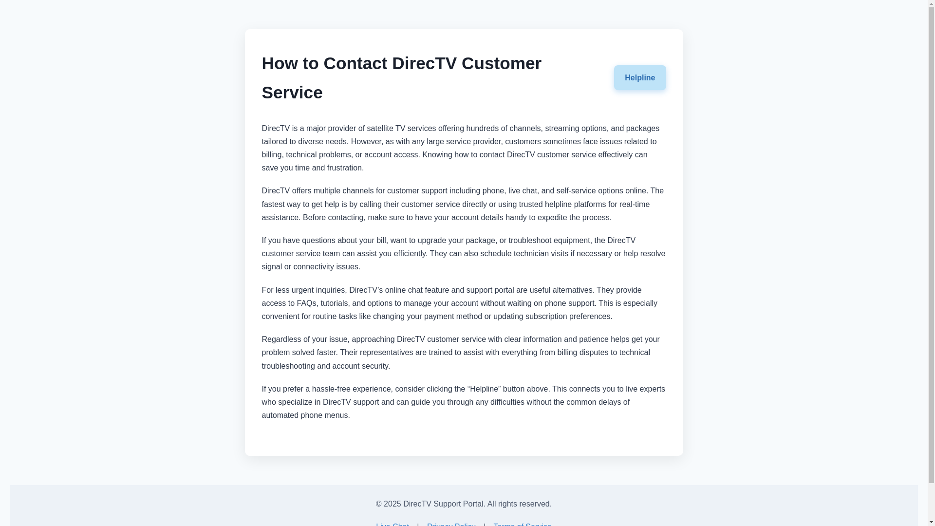 website screenshot of https://contact-directv-customer-service.pages.dev/