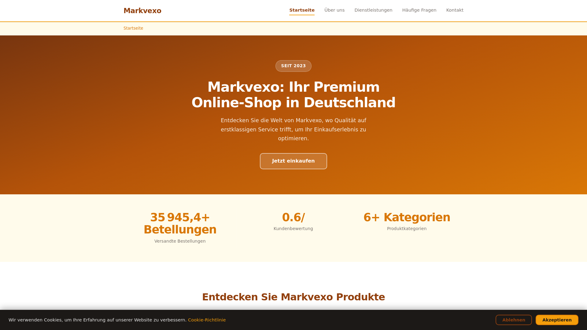 website screenshot of https://markvexo.pro/