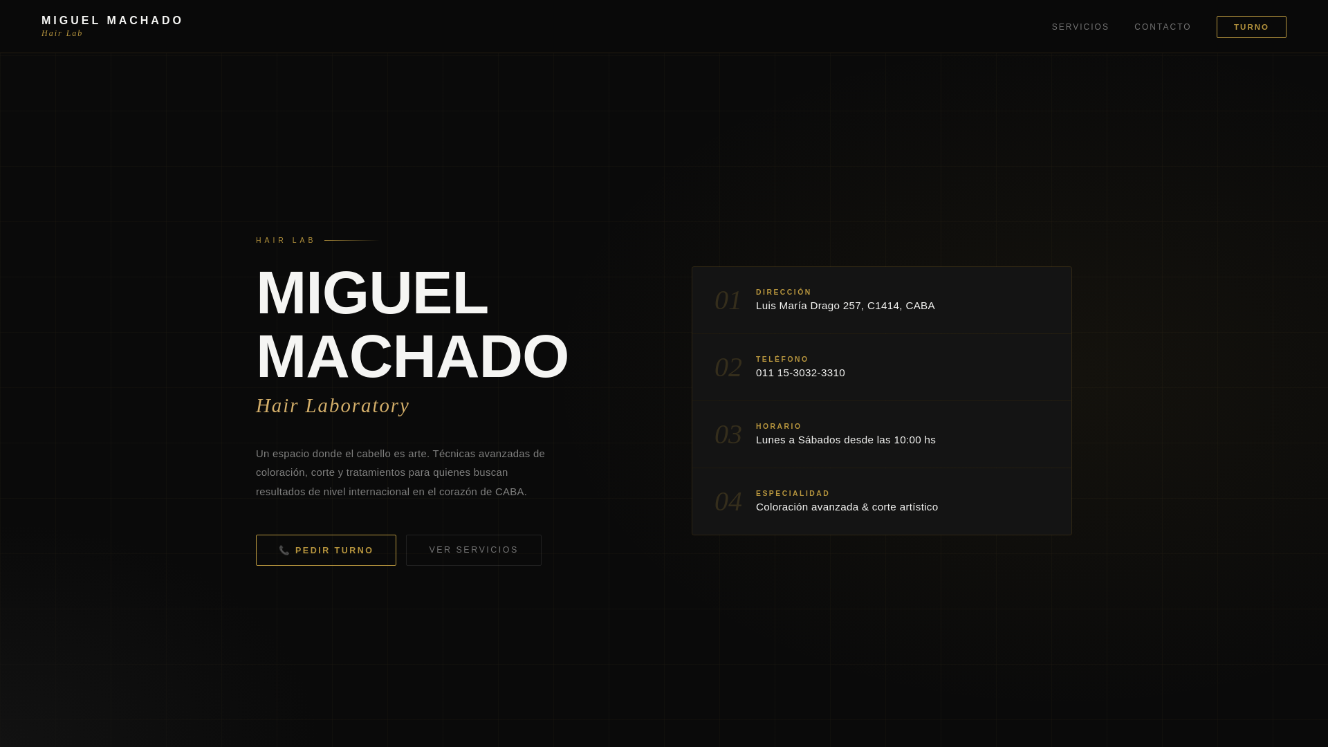 website screenshot of https://peluqueriahairlabmiguelmachado.pages.dev/