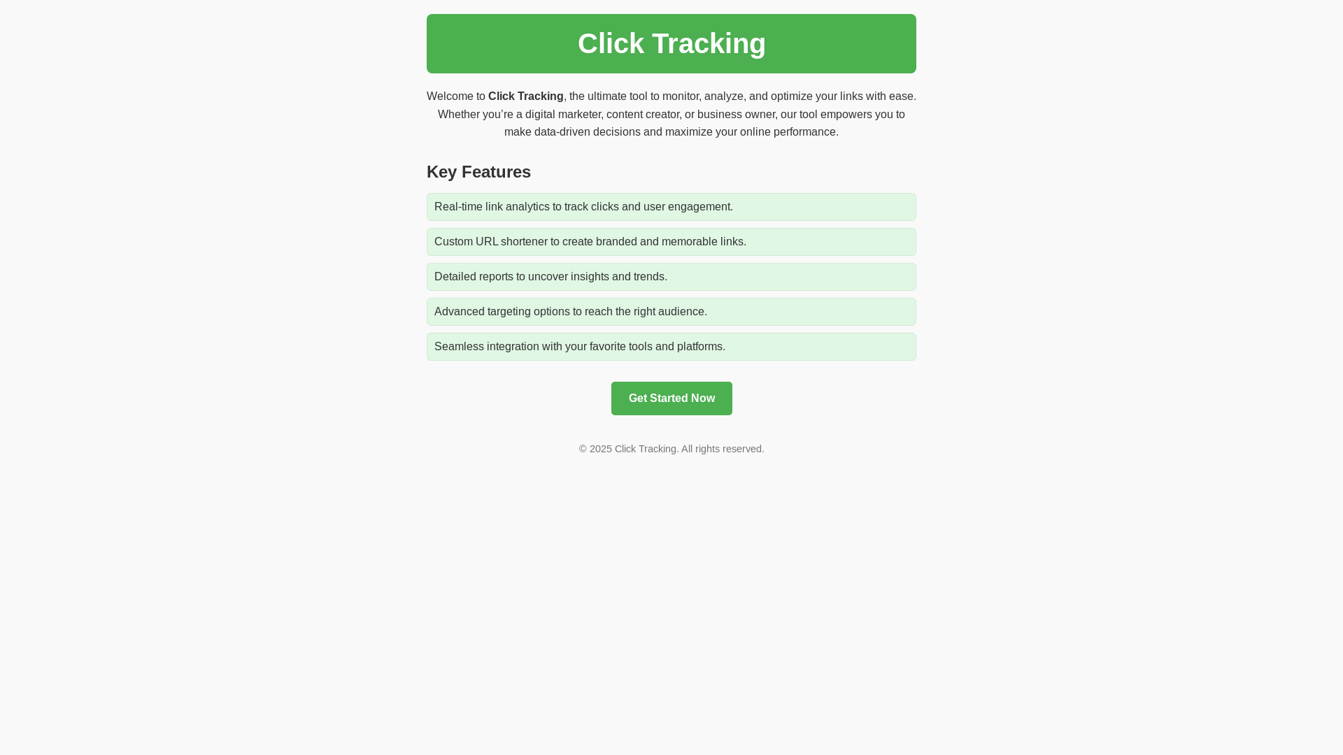 website screenshot of https://clicktracking.pages.dev/