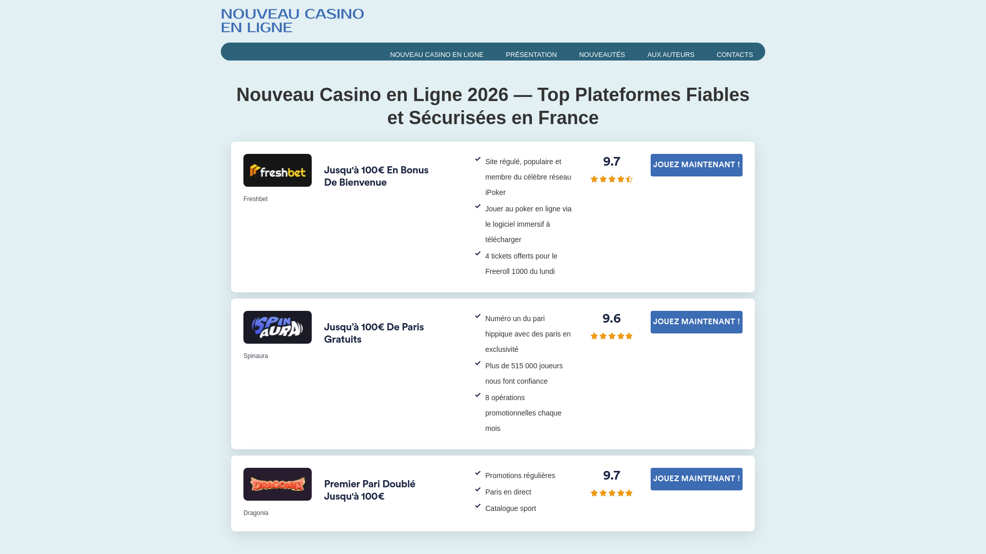 website screenshot of https://nouveau-casino-enligne-fr.site/