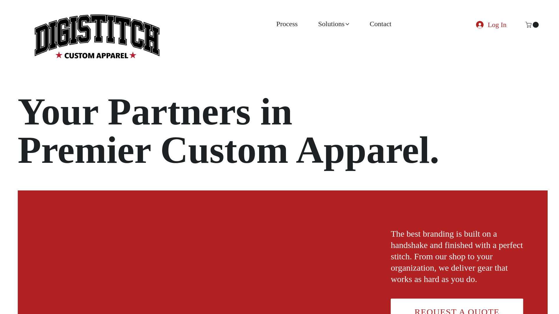 website screenshot of https://digistitchcustomapparelllc.com