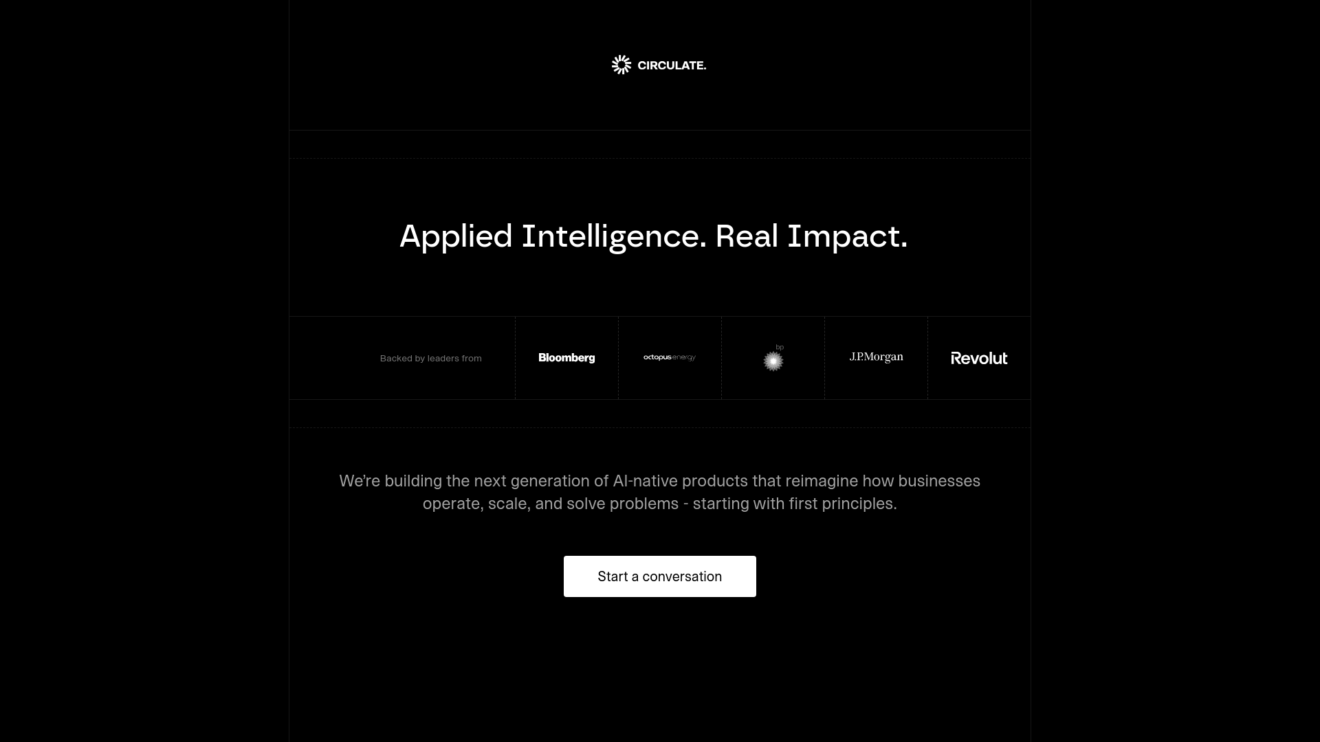 website screenshot of https://circulateinc.com/