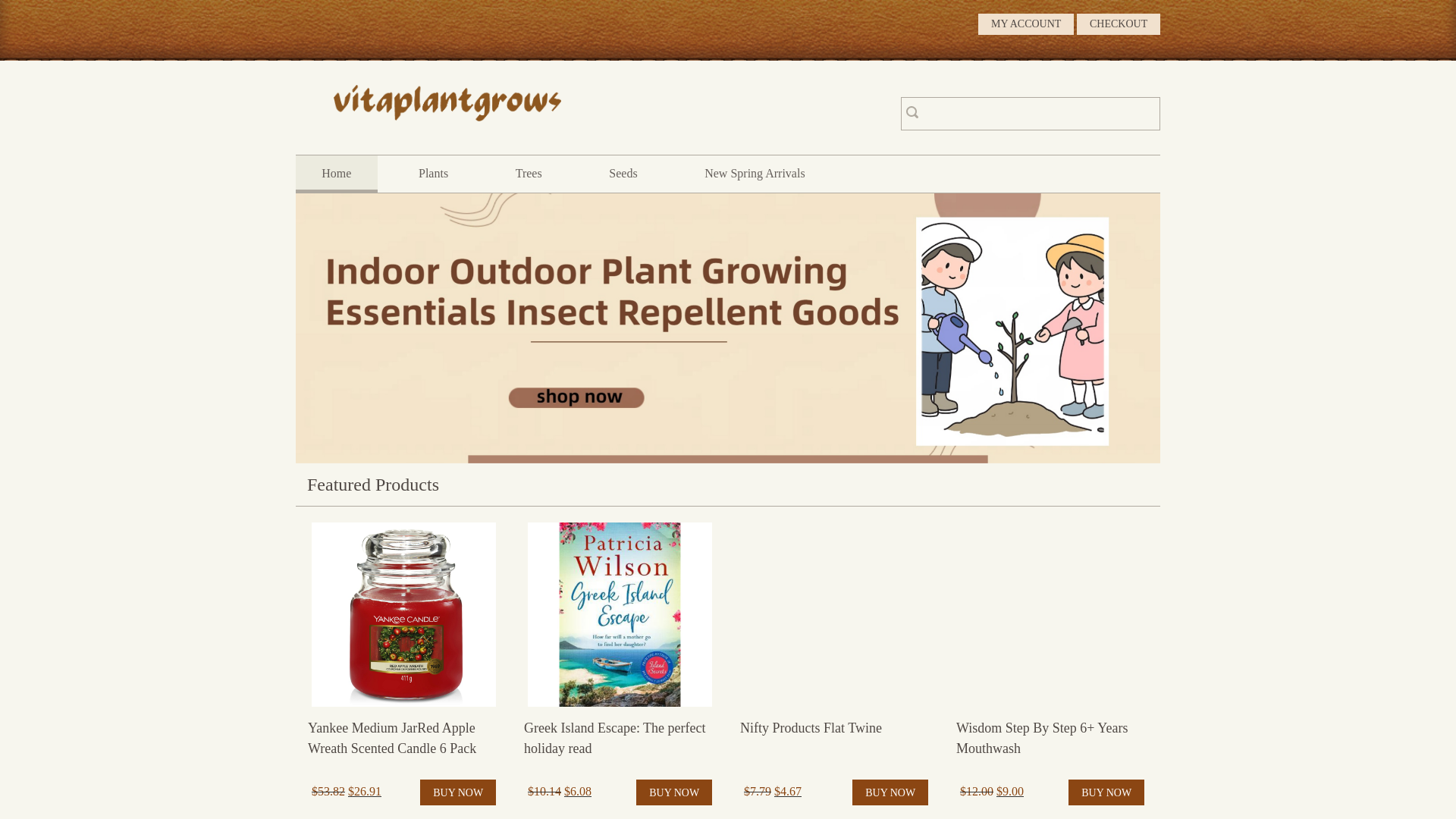 website screenshot of https://vitaplantgrows.com/
