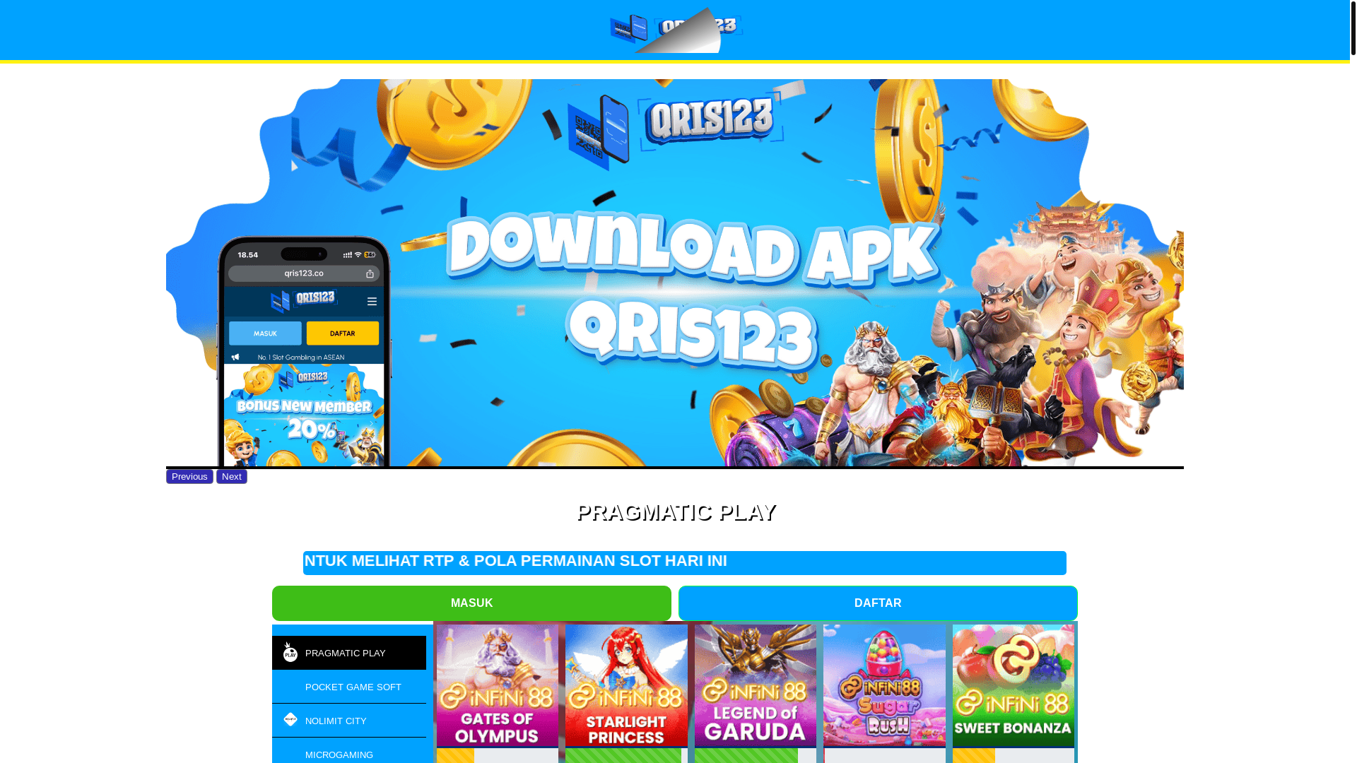 website screenshot of https://qris123-rtp-c0e.pages.dev/