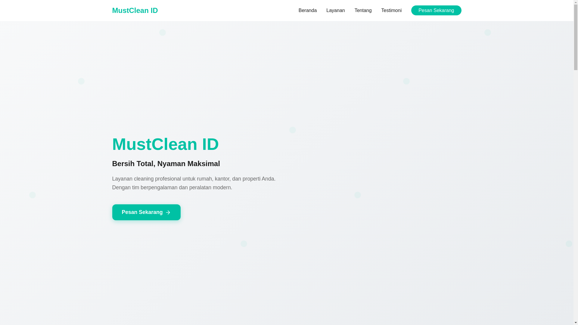 website screenshot of https://mustcleanid.pages.dev/