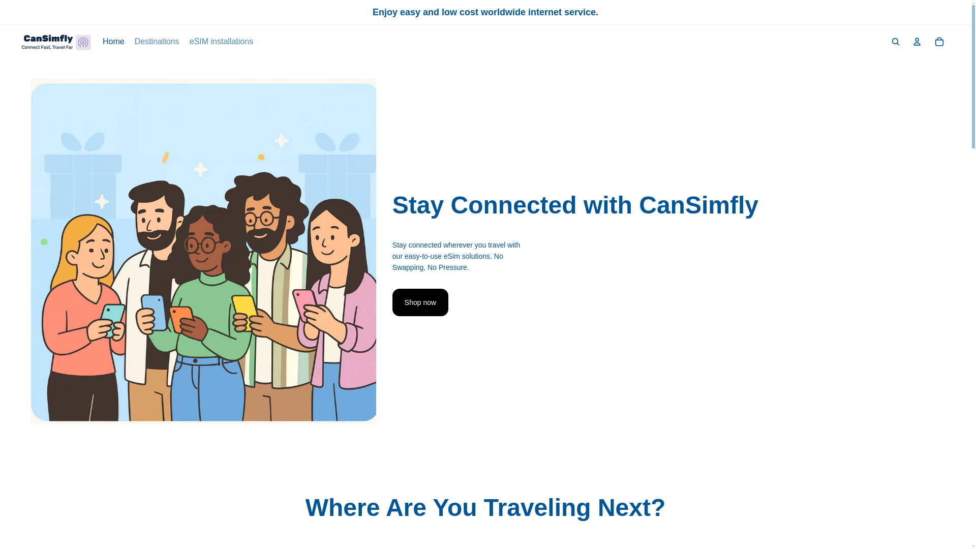 website screenshot of https://cansimfly.com/