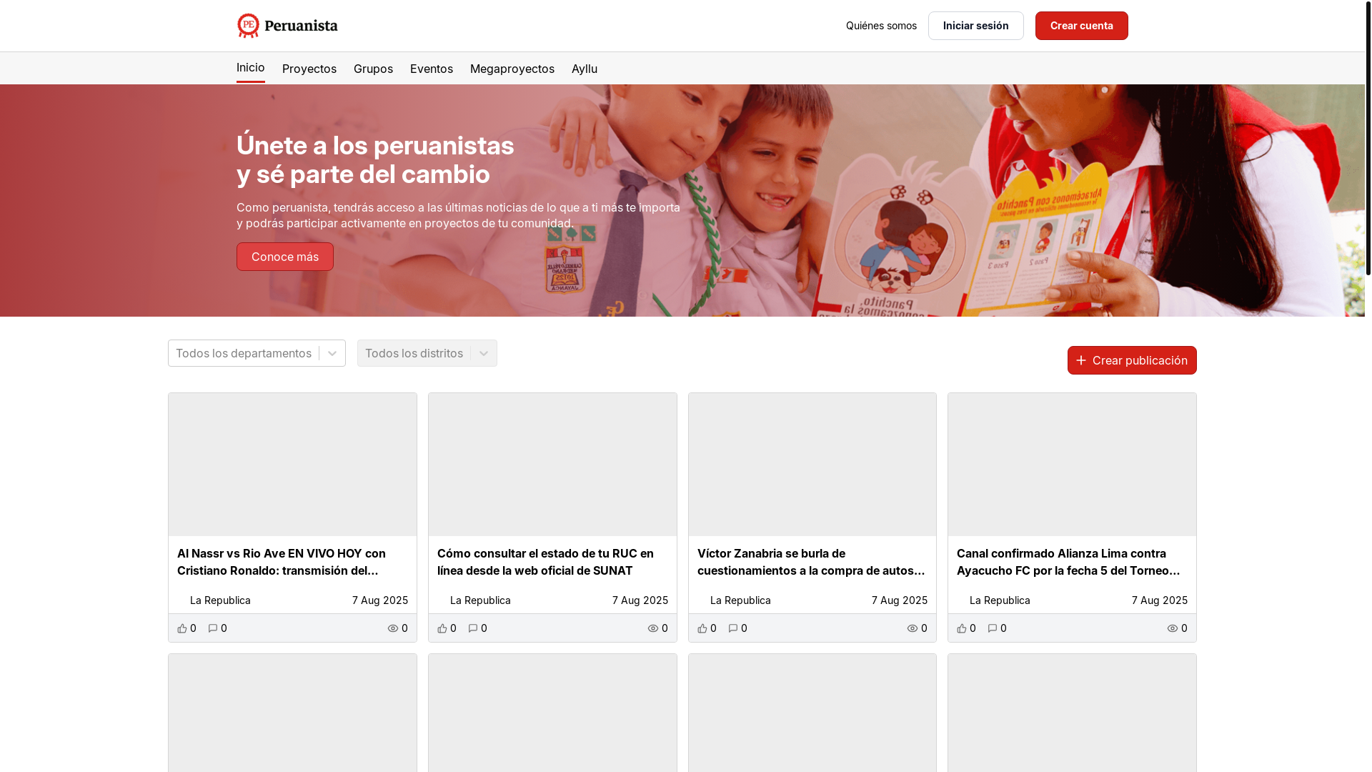 website screenshot of https://peruanistas.pages.dev/