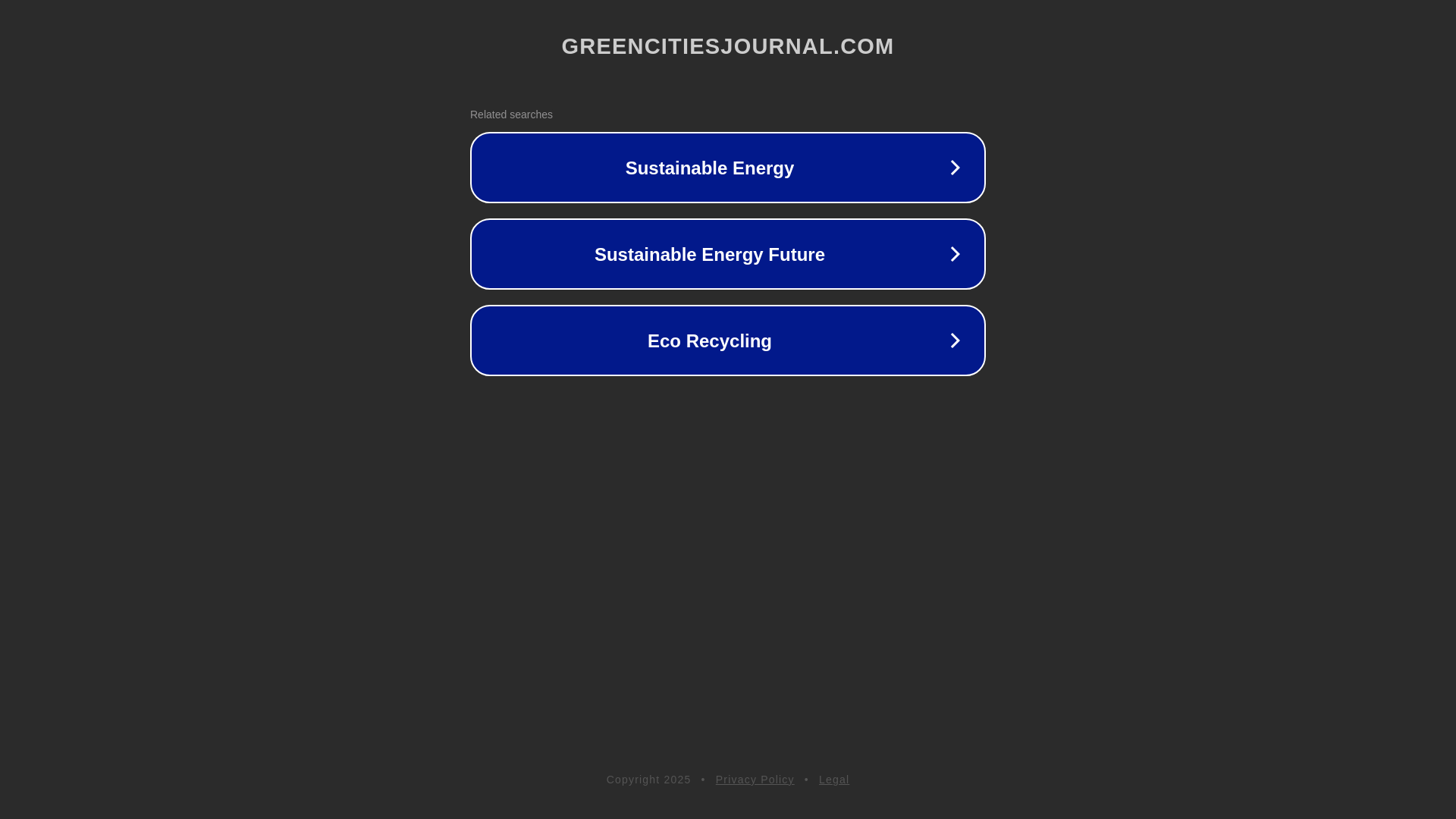 website screenshot of https://greencitiesjournal.com/