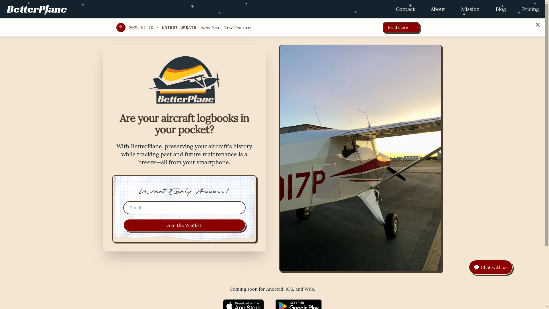 website screenshot of https://betterplane.pages.dev/