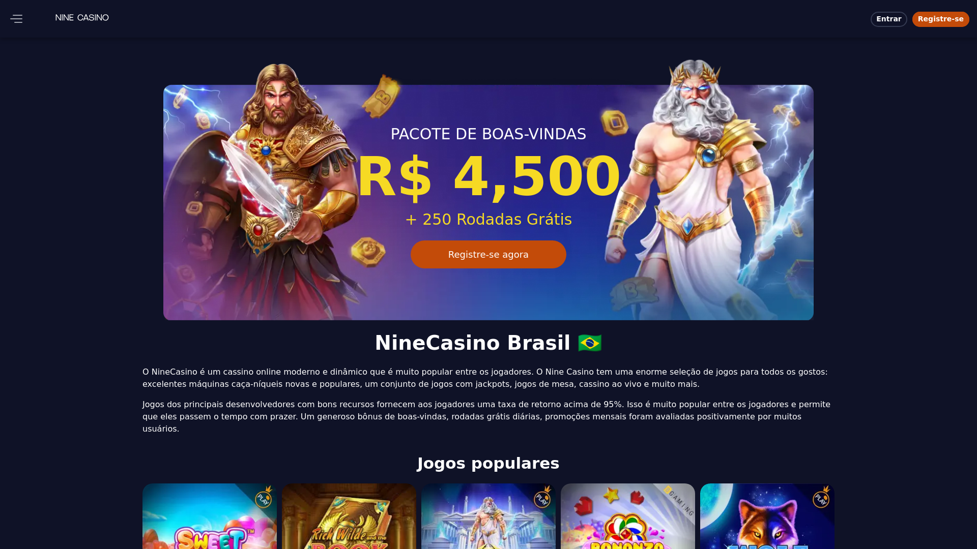website screenshot of https://ninecasino-com-br.pages.dev/