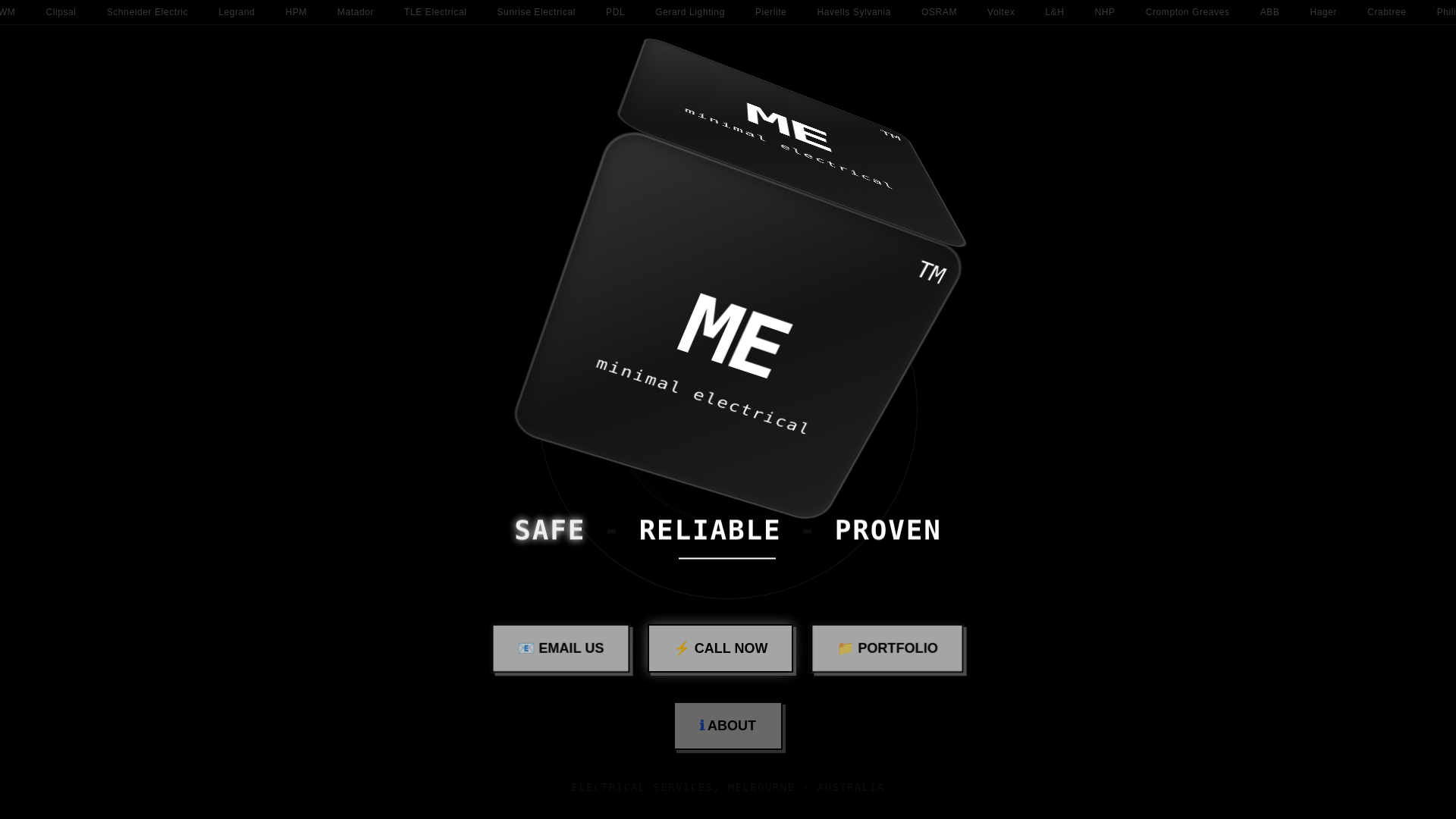 website screenshot of https://minimalelectrical.com/
