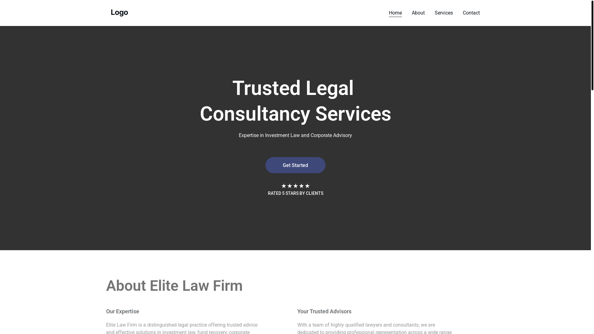 website screenshot of https://elitelawfirm.co.uk/