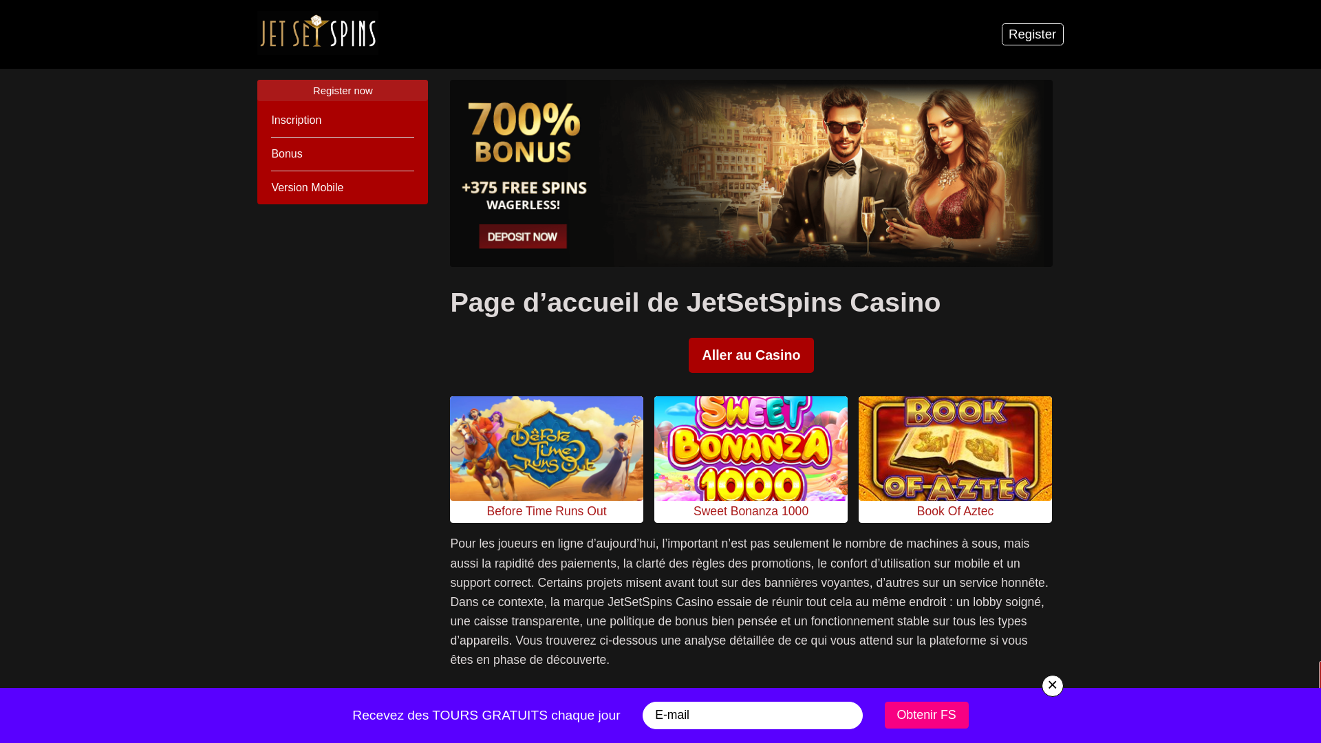 website screenshot of https://jetsetspins-casino.online/