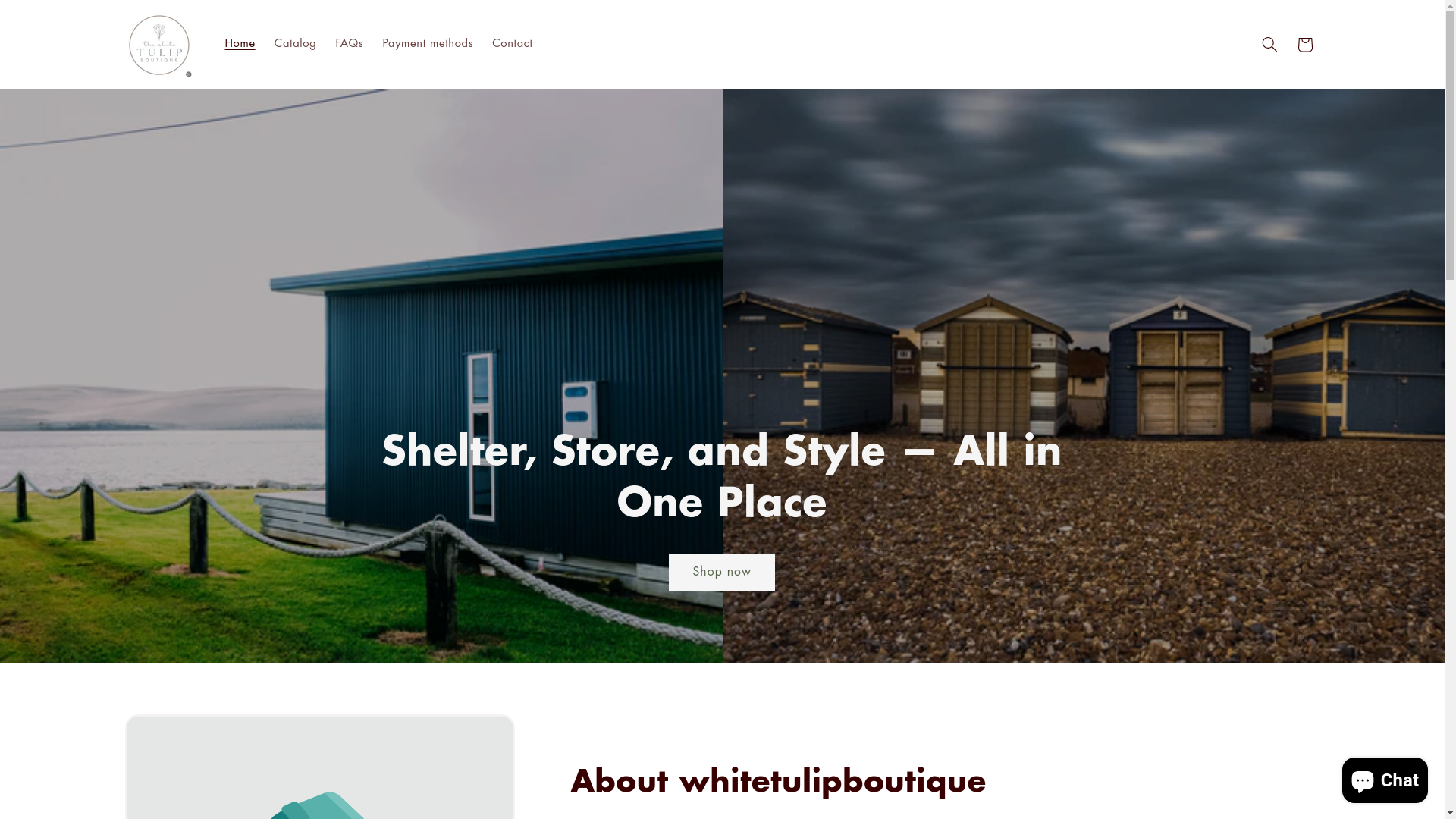 website screenshot of https://whitetuliipboutique.shop/