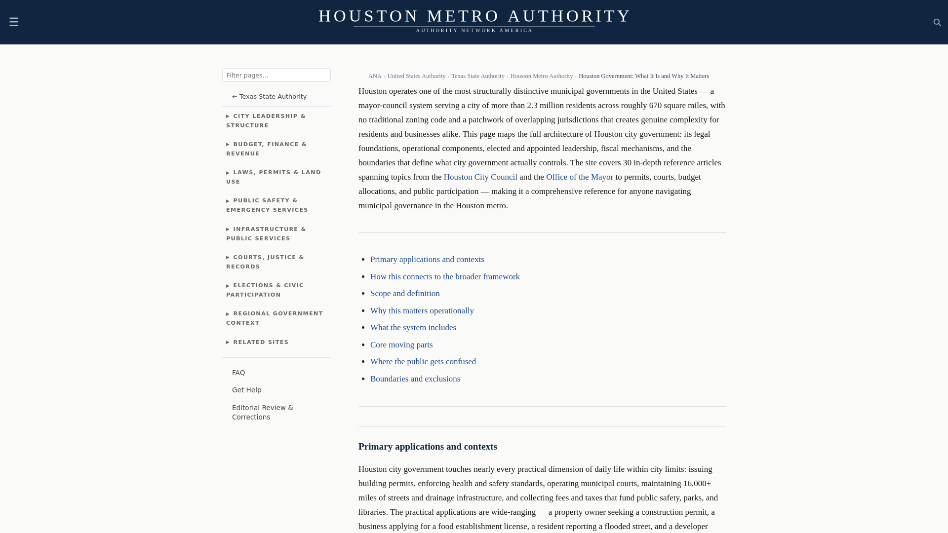 website screenshot of https://houstonmetroauthority.com/