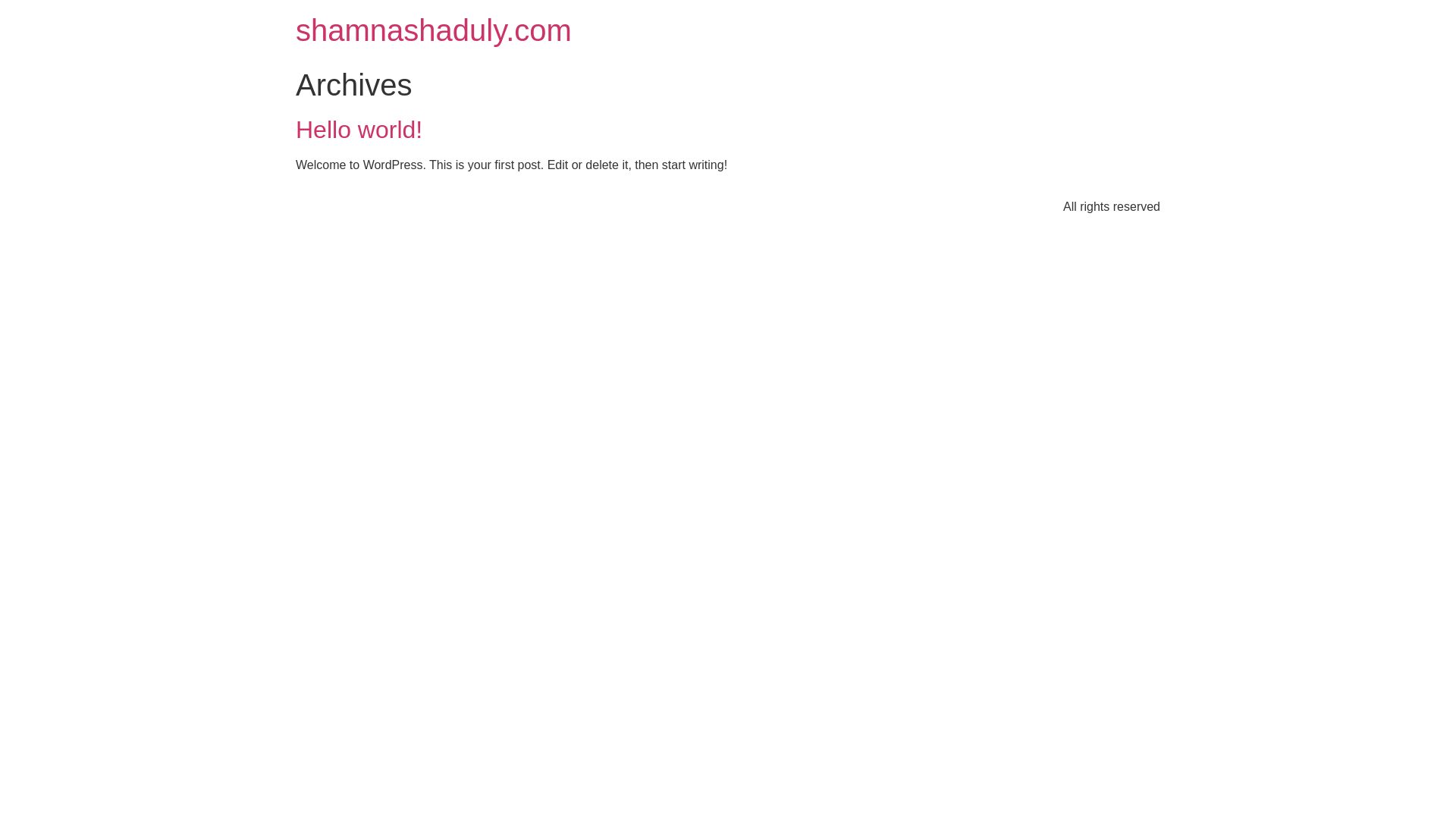 website screenshot of https://shamnashaduly.com/