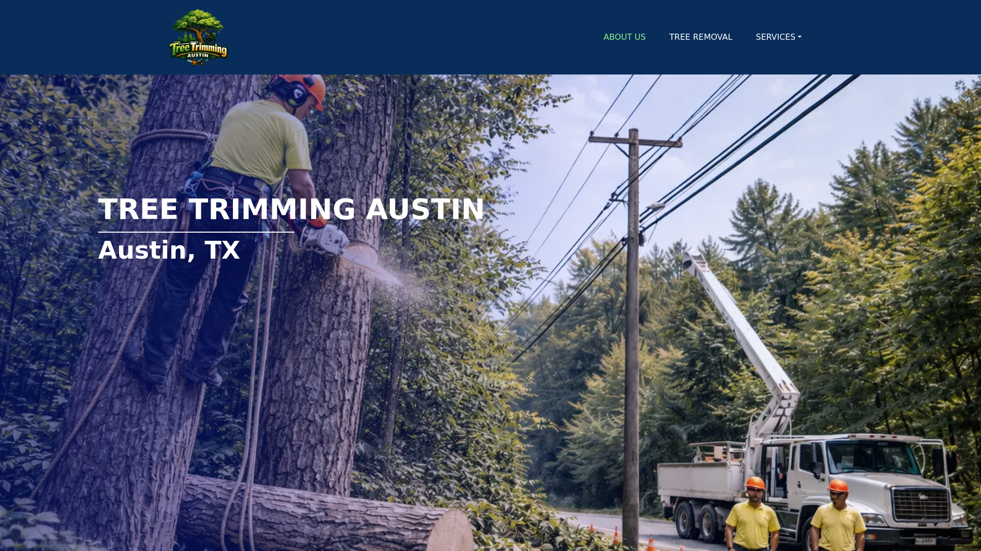 website screenshot of https://treetrimmingaustin.net/