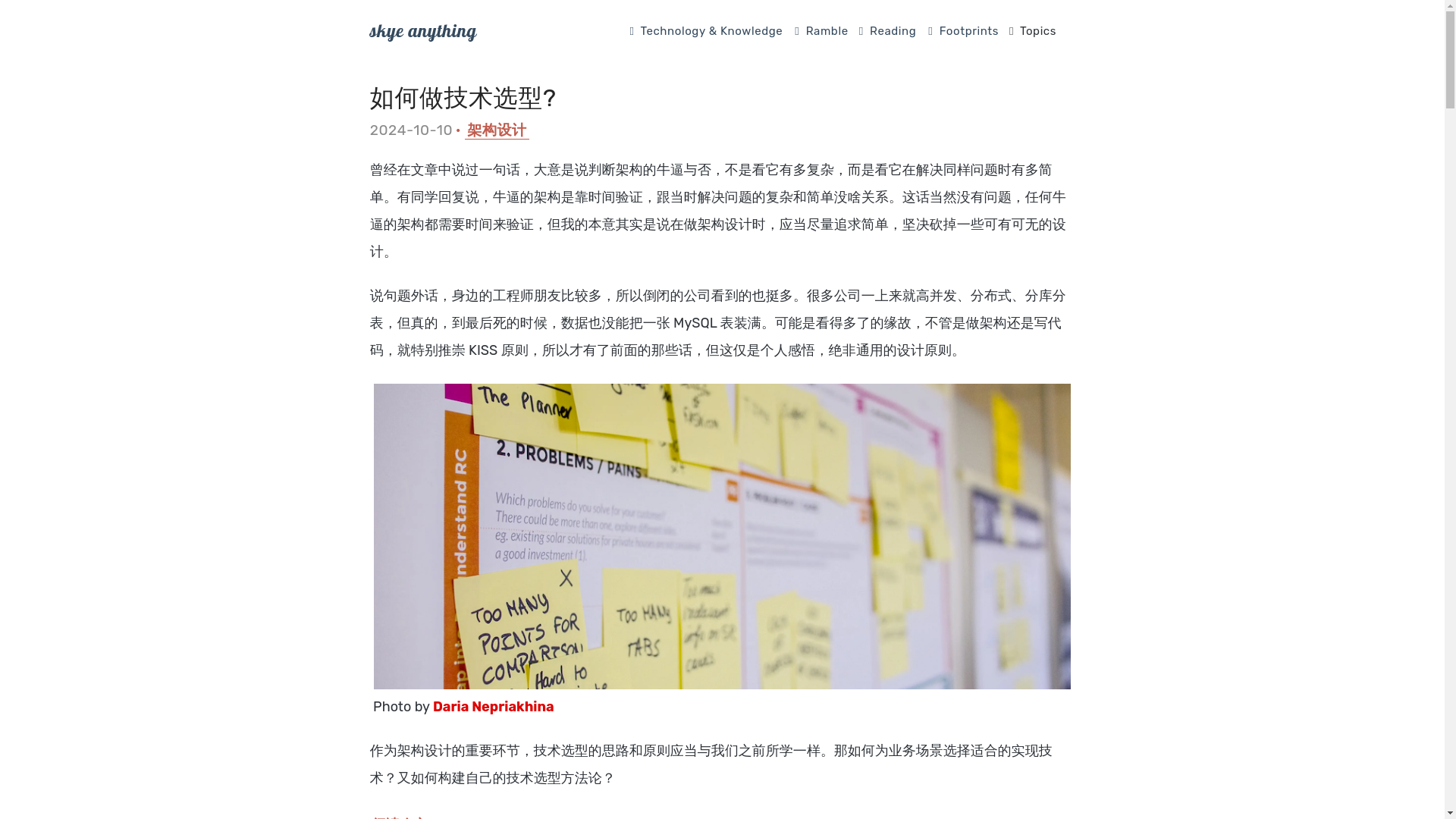 website screenshot of https://skyeanything.com/