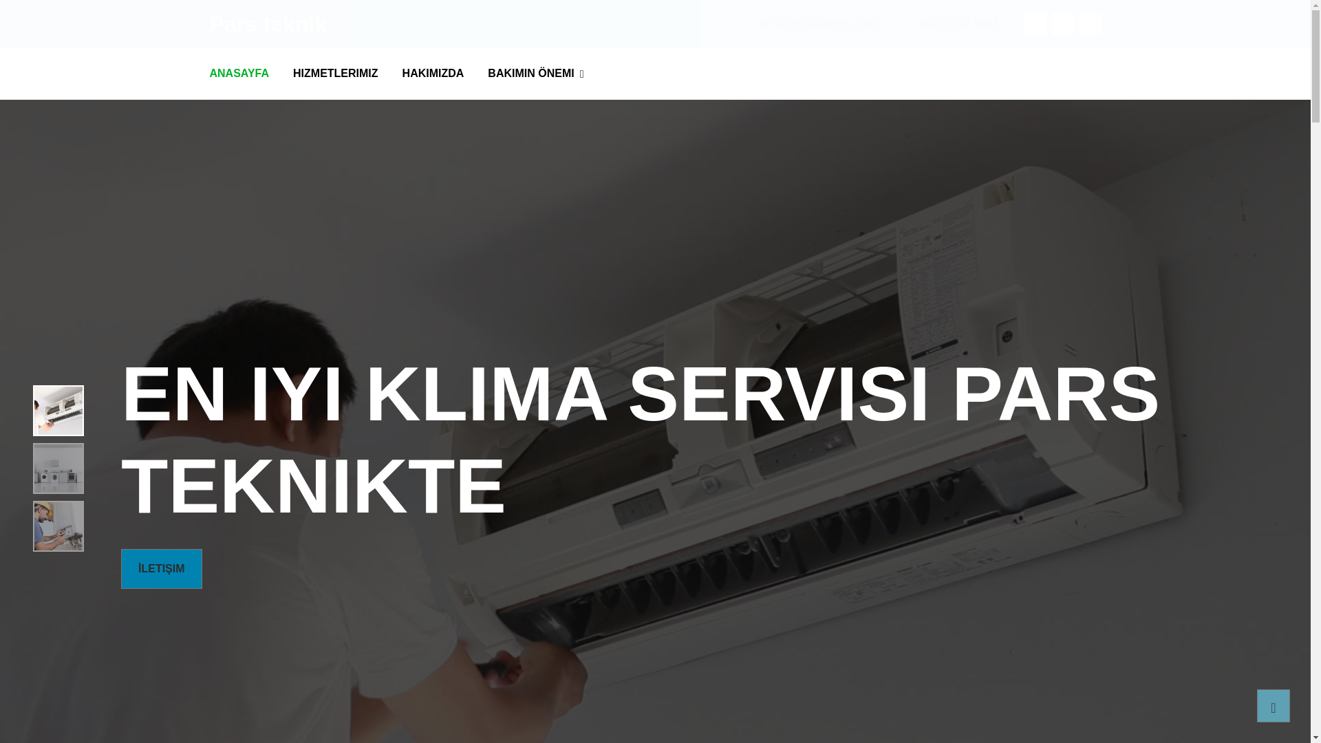 website screenshot of https://parsteknik-servis.com/