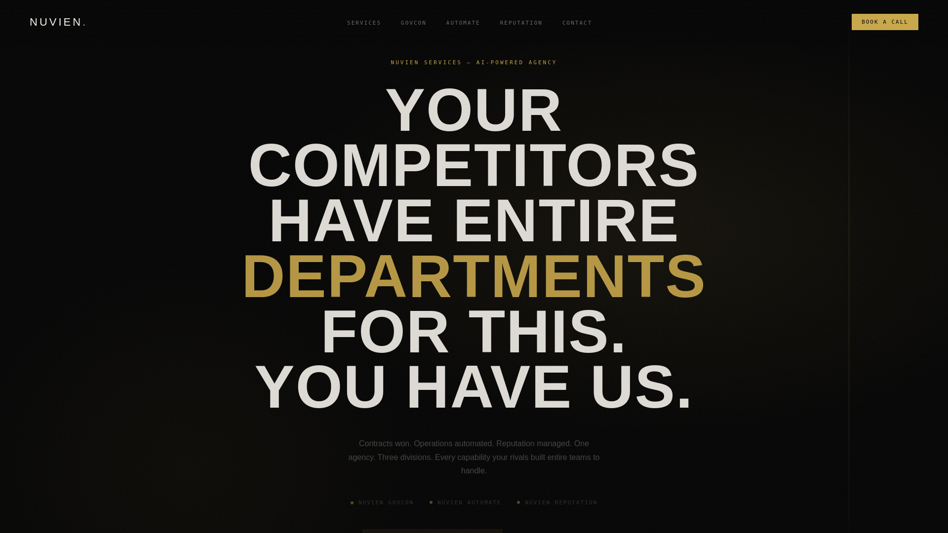 website screenshot of https://nuvienservices.com/