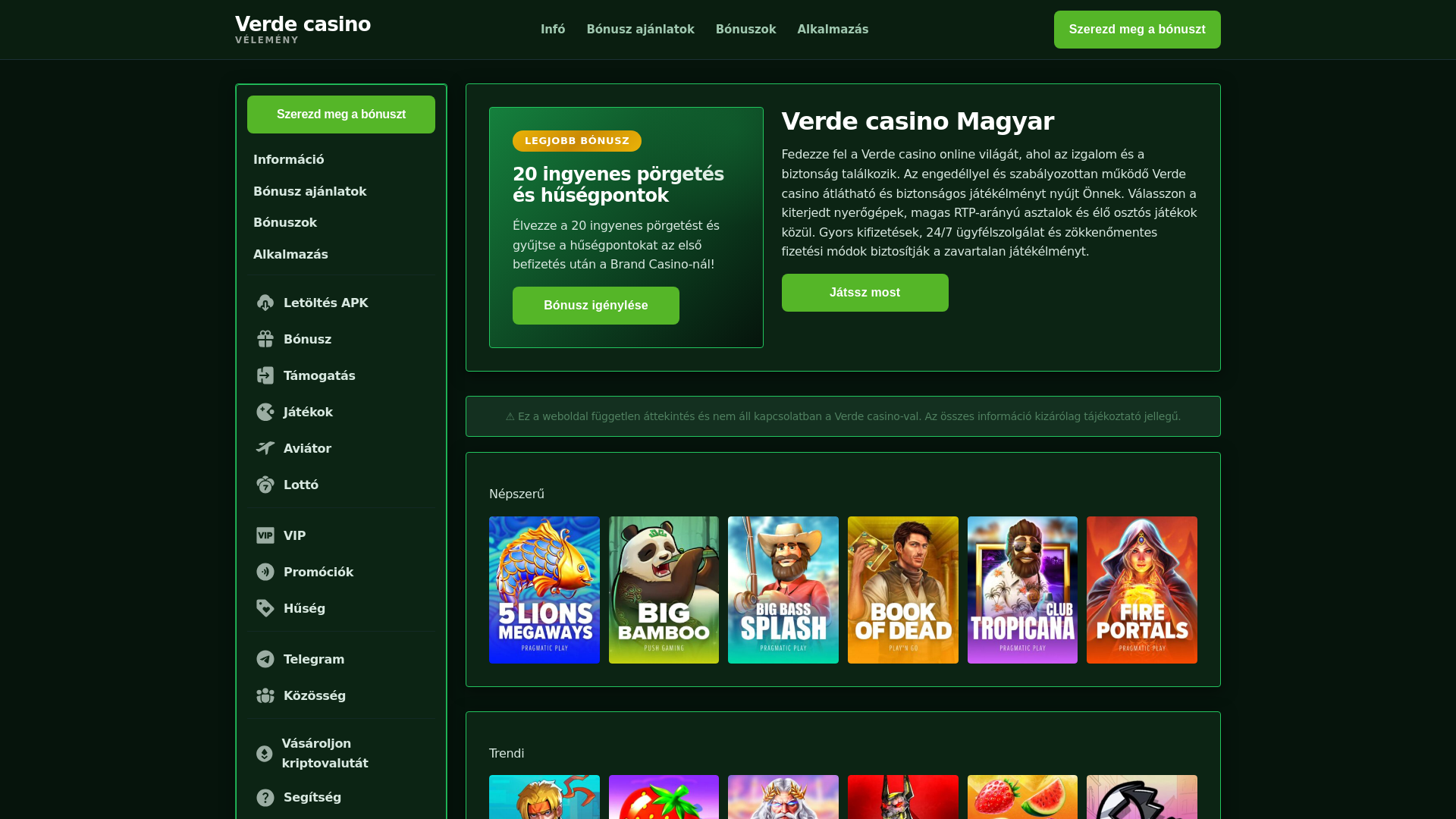 website screenshot of https://verdecasinomagyar-com.pages.dev/