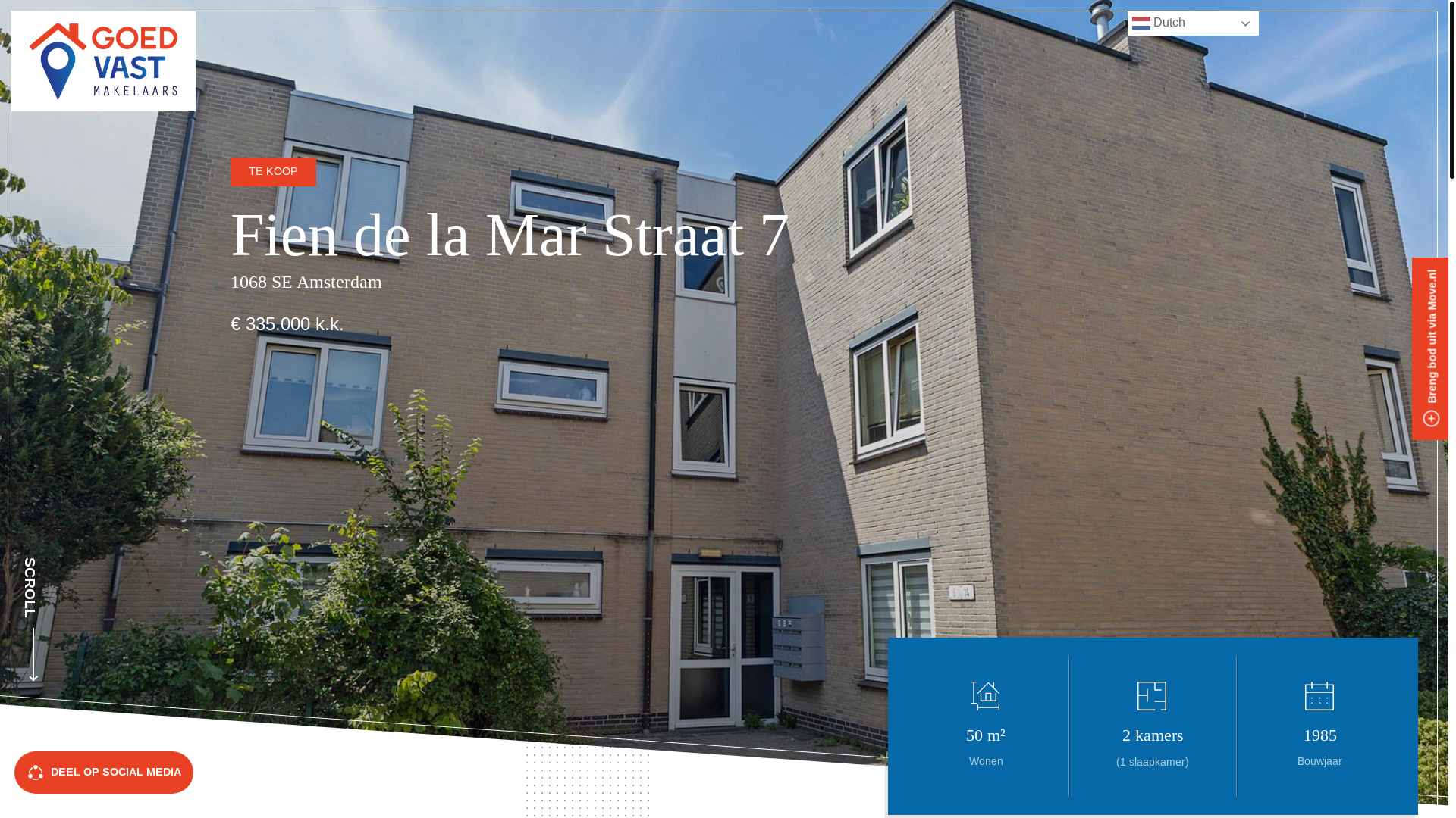website screenshot of https://fiendelamarstraat7amsterdam.nl/