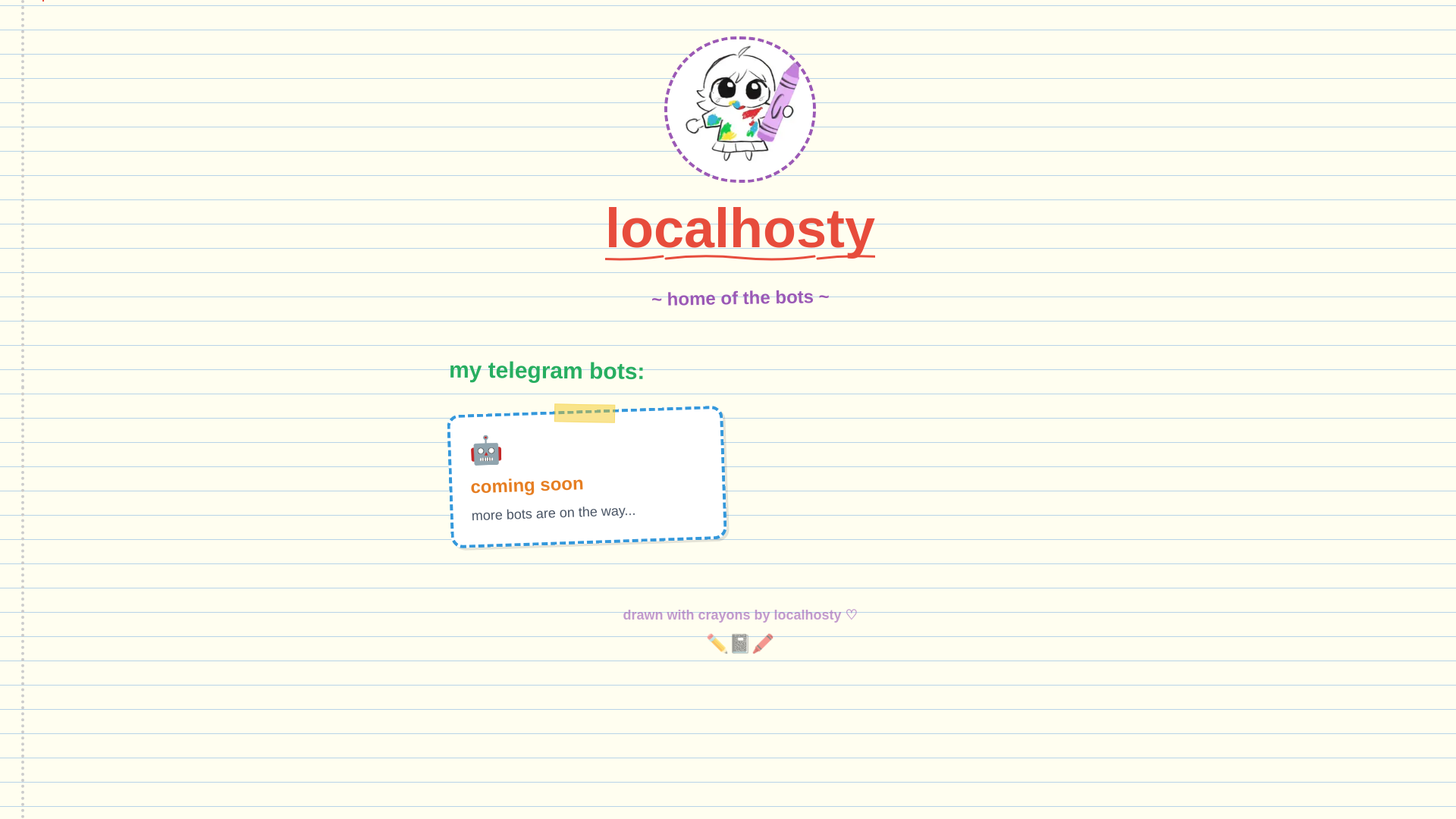 website screenshot of https://localhosty.org