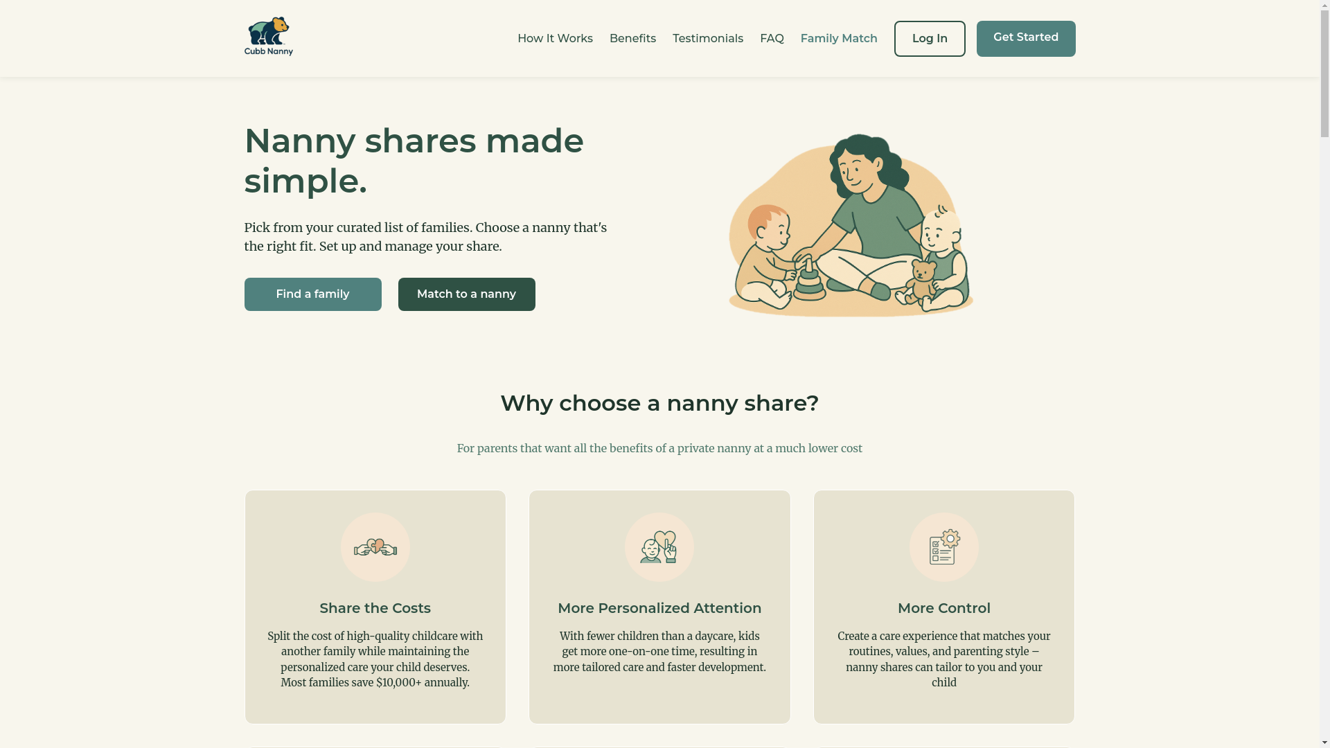 website screenshot of https://cubbnanny-landing.pages.dev/
