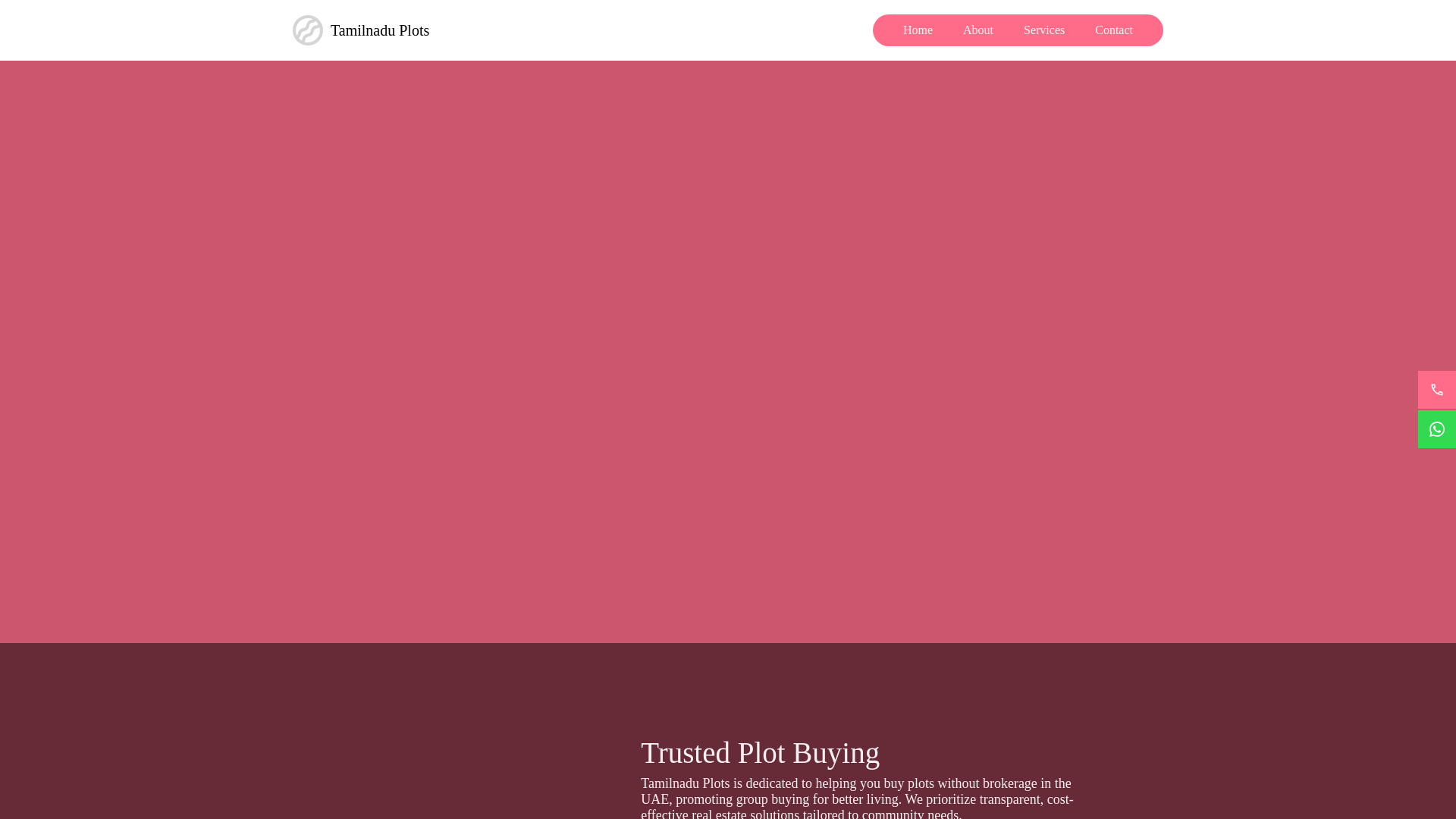 website screenshot of https://tamilnaduplots.in/