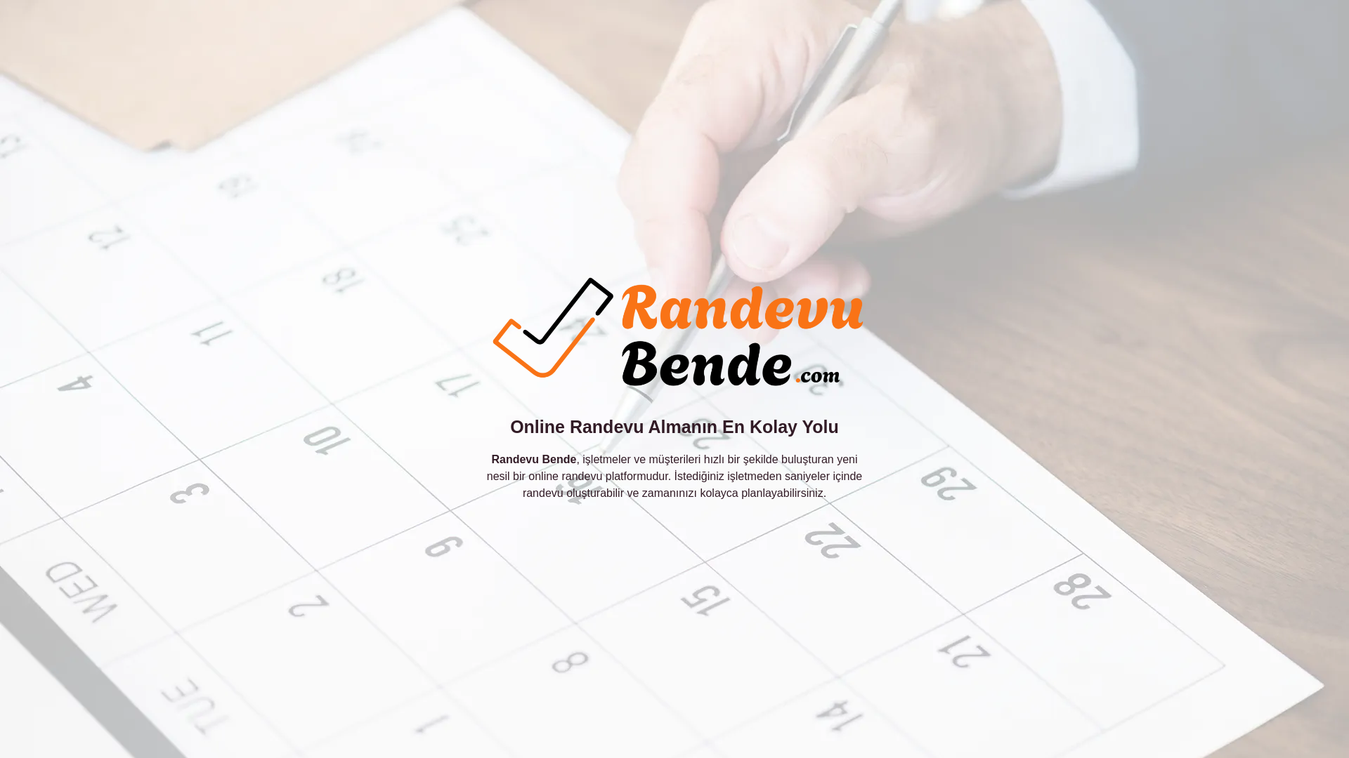 website screenshot of https://randevubende.com/